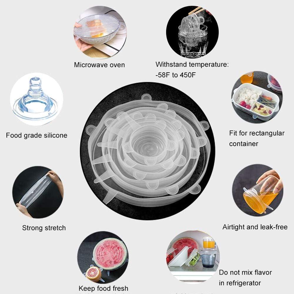 Tapas de Silicona Reutilizables Longzon 14 Piezas 7 Tamaños