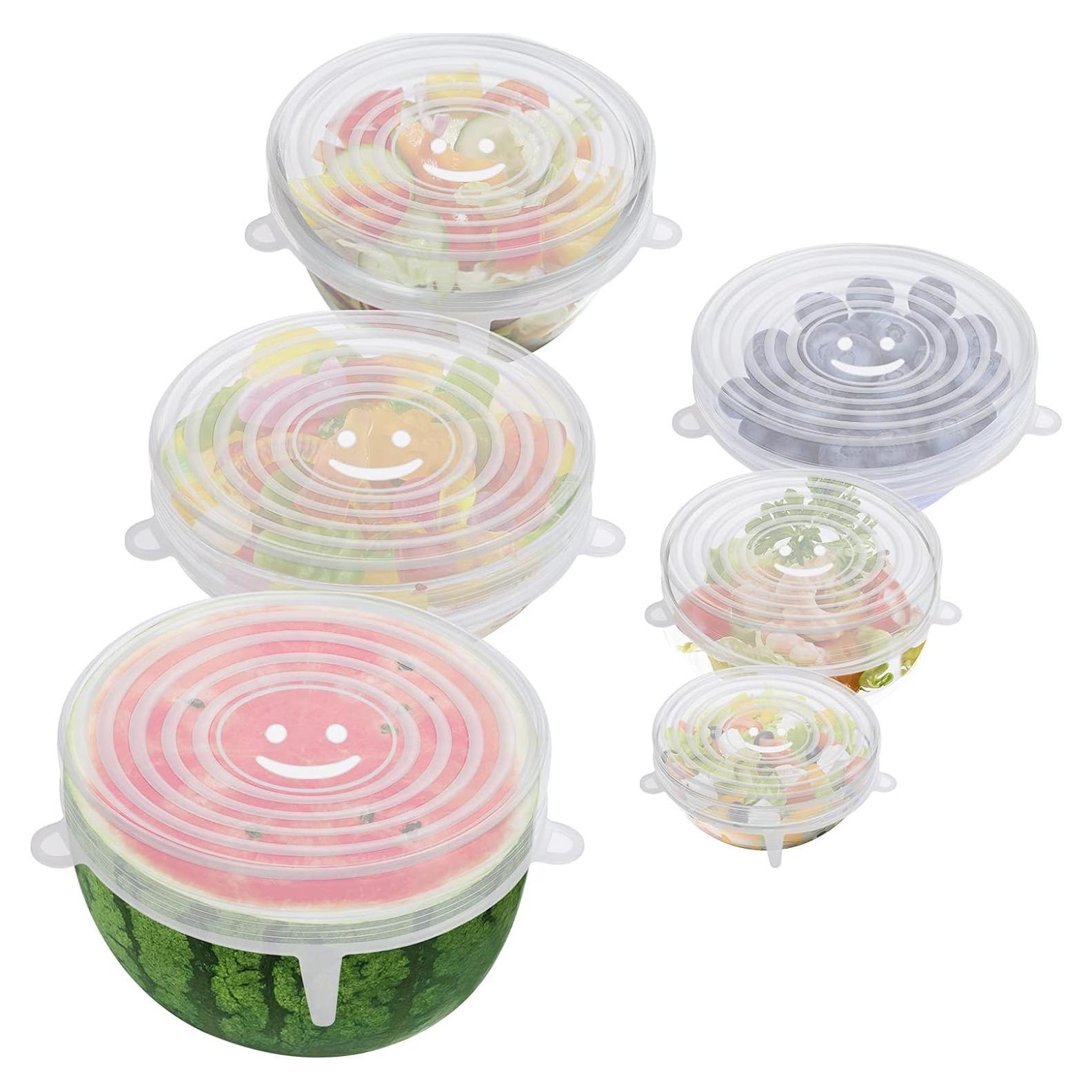 6 Tapas de Silicona Estirables OstWony para Alimentos