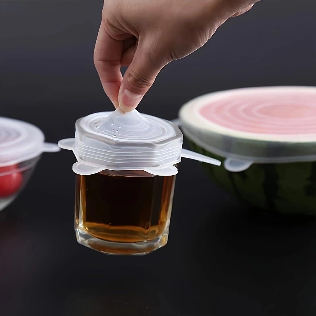 Juego de 6 Tapas de Silicona Estirables Moritic - Sello Hermético