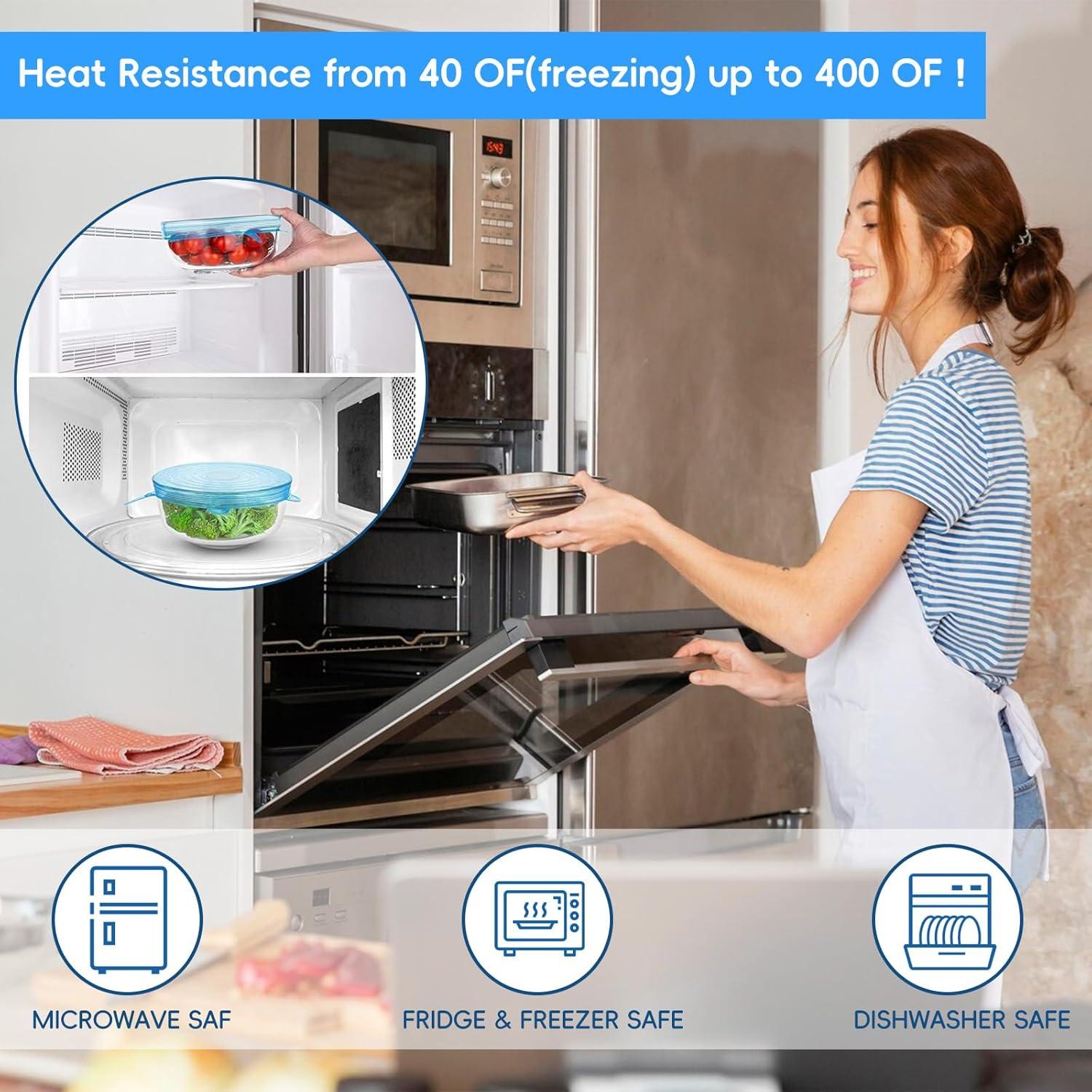 12 Tapas de Silicona Reutilizables MISSJOJIAY para Alimentos