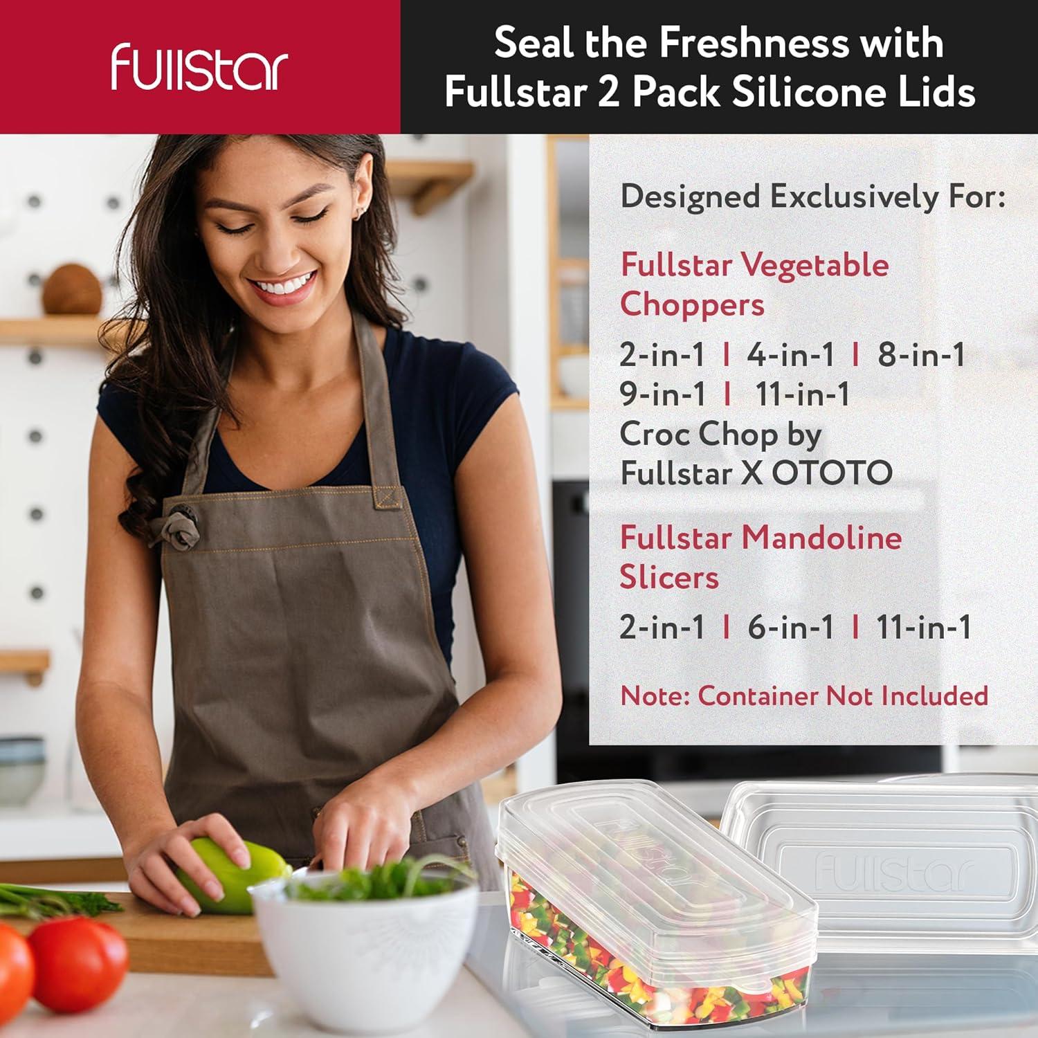 Tapas de Silicona Stretch Fullstar - Paquete de 2 para Picadoras