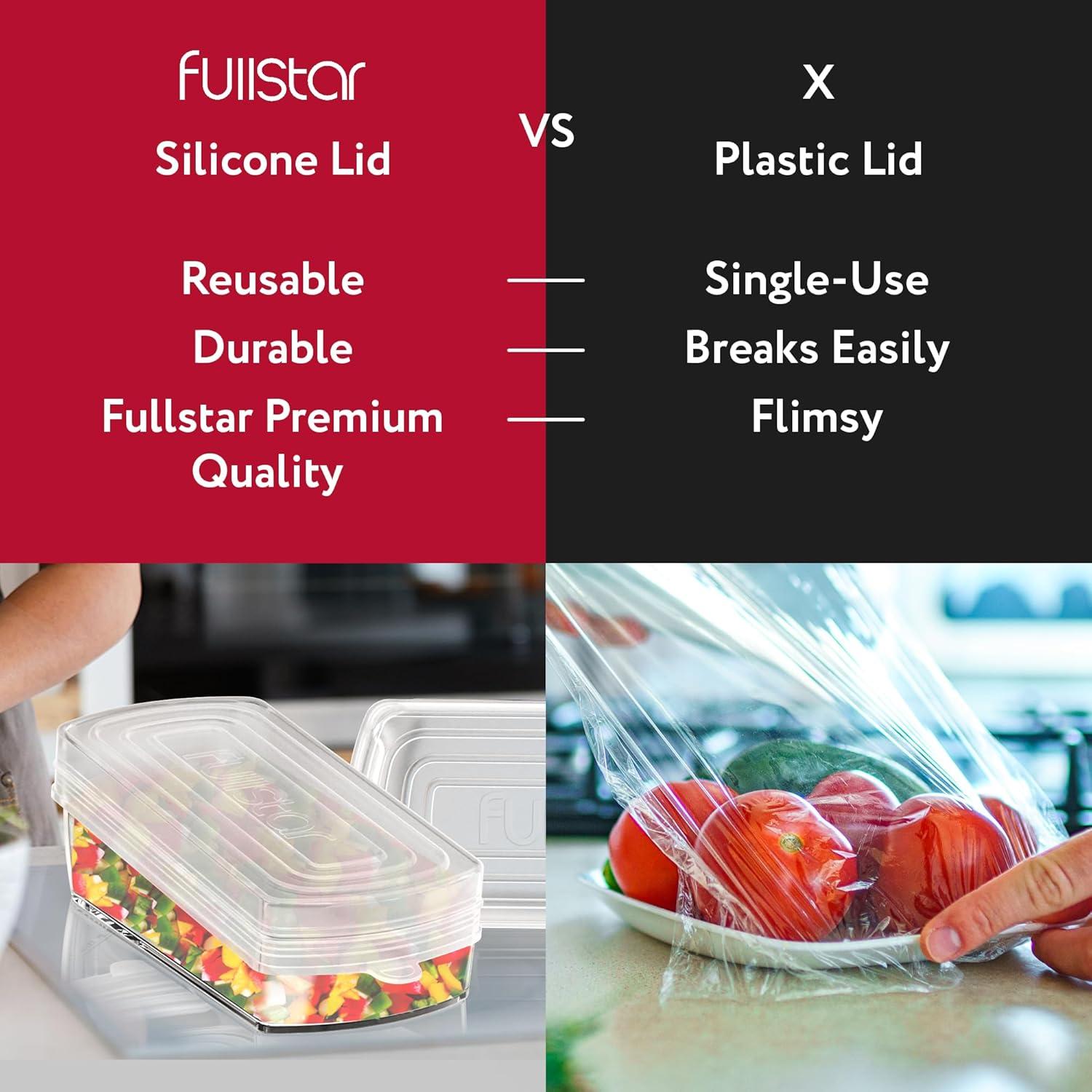 Tapas de Silicona Stretch Fullstar - Paquete de 2 para Picadoras