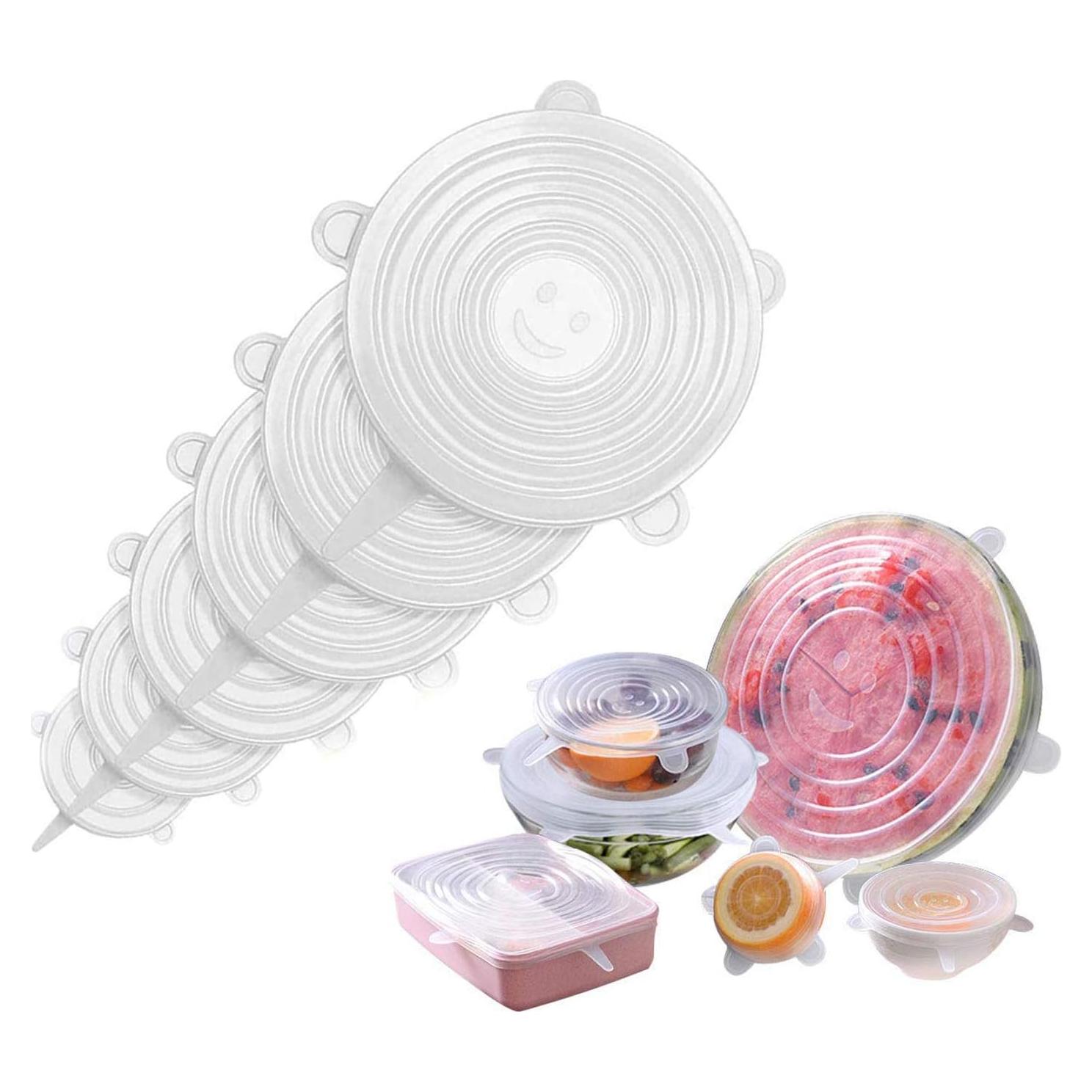 Tapa de Silicona JIGUOOR - Paquete de 6 Tapas Reutilizables