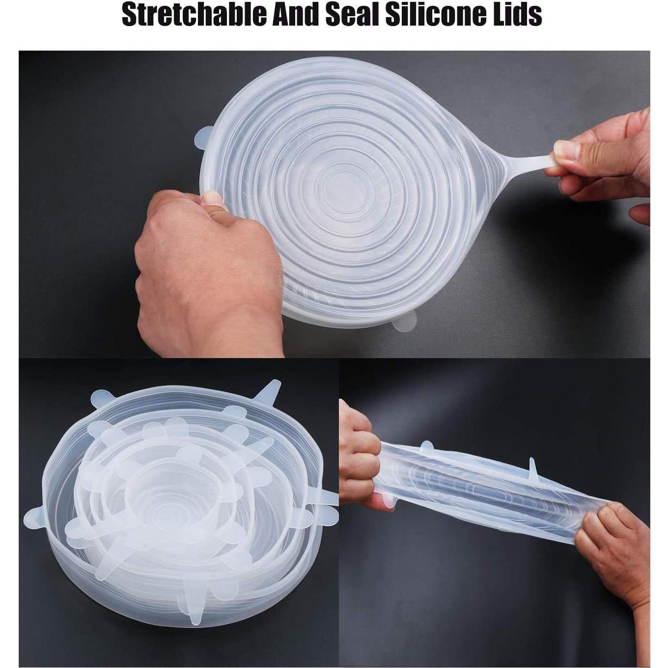 Tapa de Silicona JIGUOOR - Paquete de 6 Tapas Reutilizables