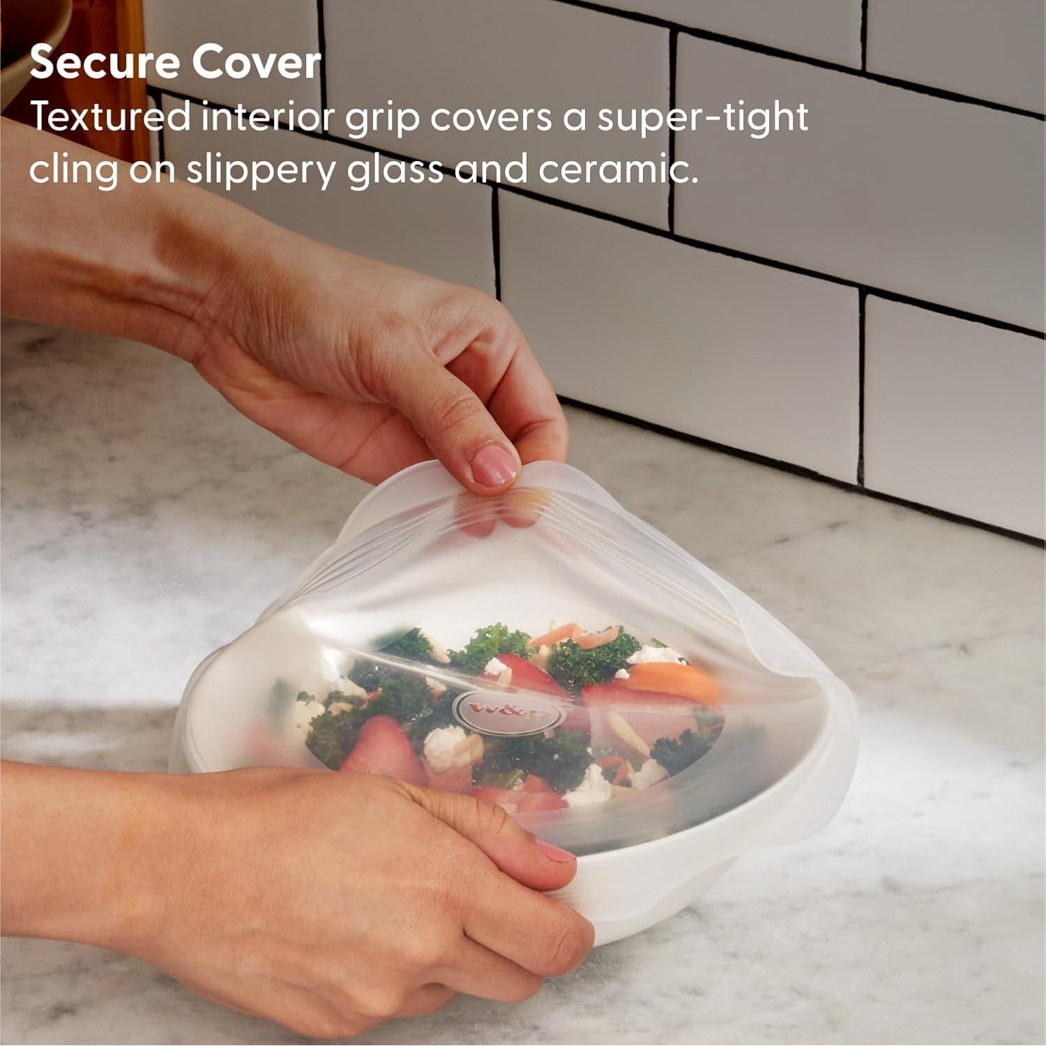 Juego de 6 Tapas de Silicona Reutilizables W&P, Transparentes