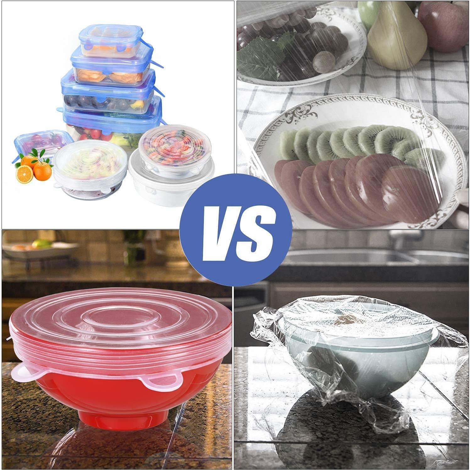 Tapas de Silicona Reutilizables Longzon 12 Piezas 6 Tamaños