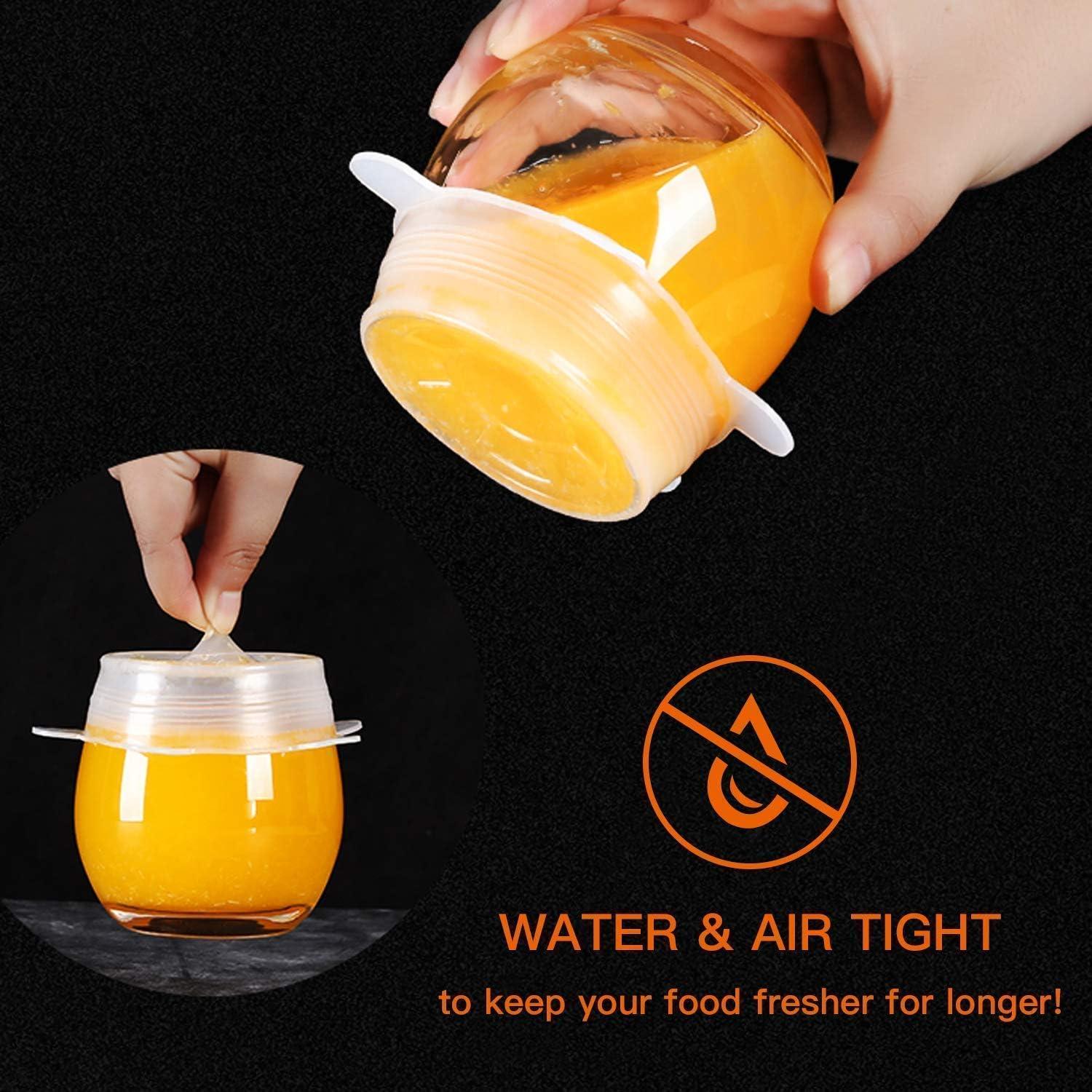 Tapas de Silicona Reutilizables Longzon 12 Piezas 6 Tamaños