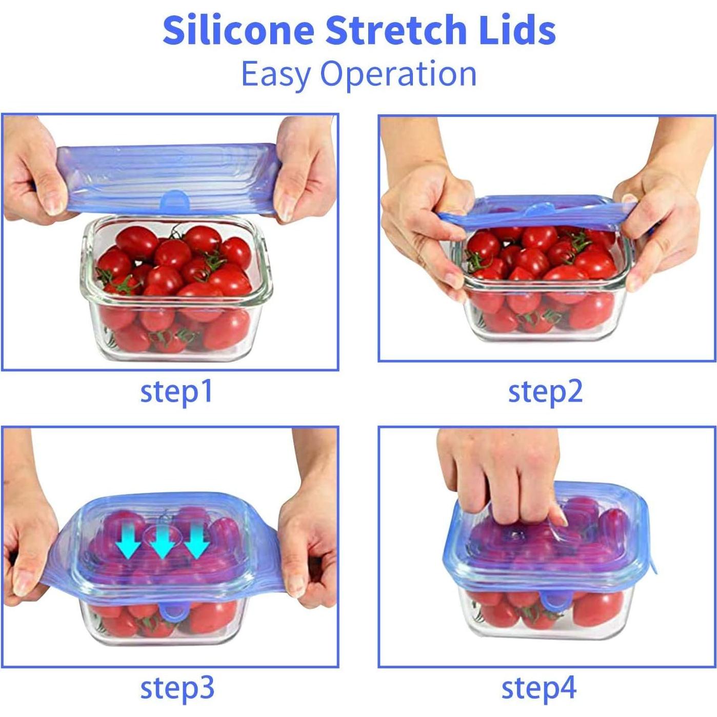 Tapas de Silicona Estirables Firsting - 18 Piezas, 6 Tamaños