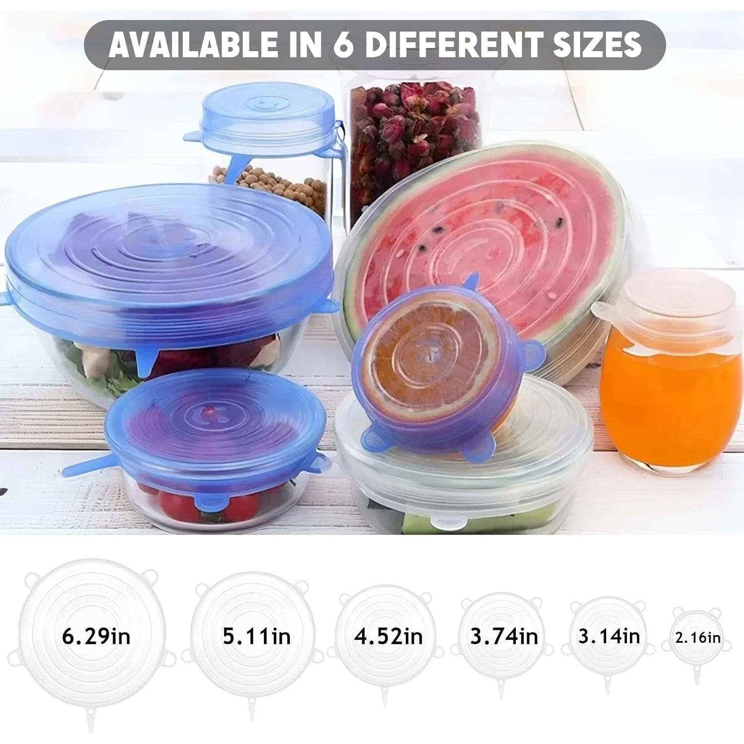 12 Tapas de Silicona Reutilizables GRITOSE para Alimentos