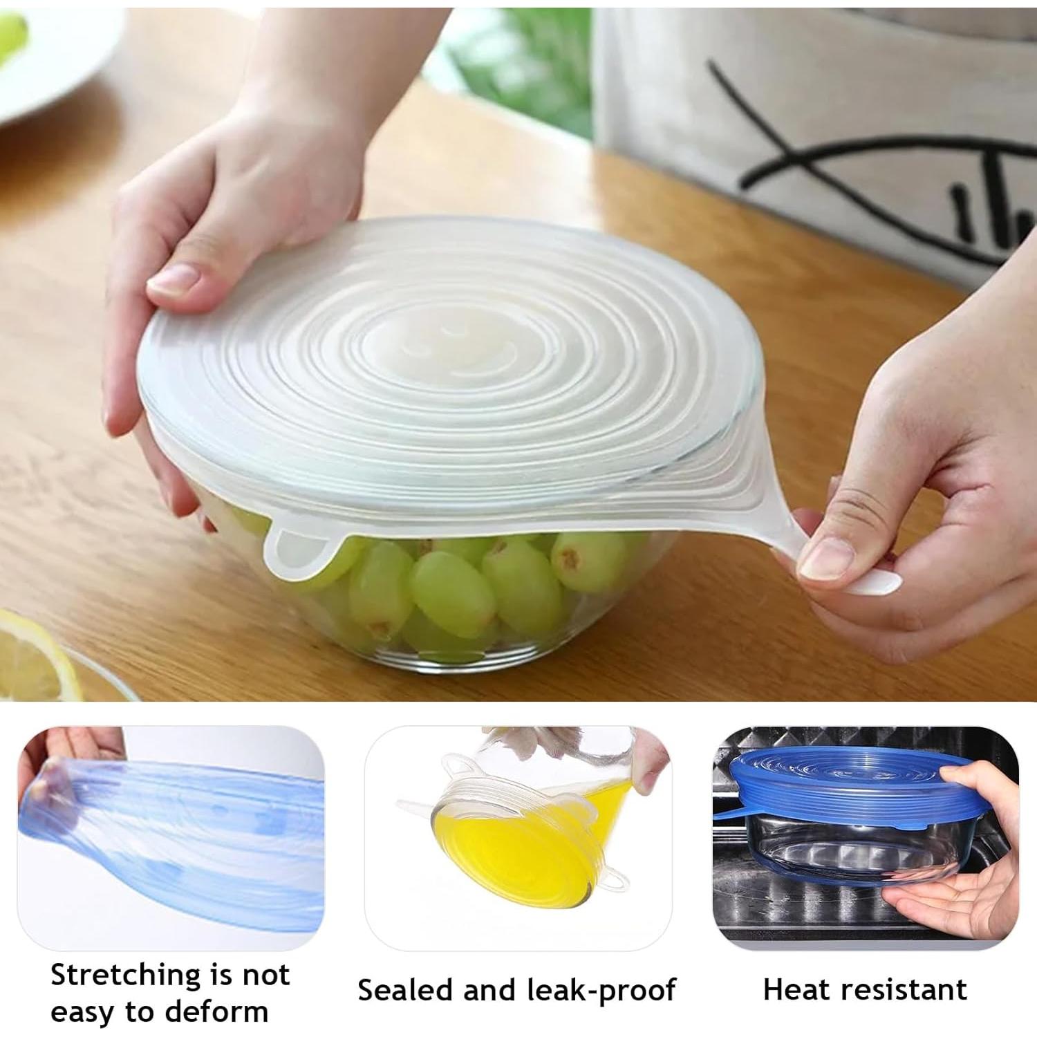 12 Tapas de Silicona Reutilizables GRITOSE para Alimentos