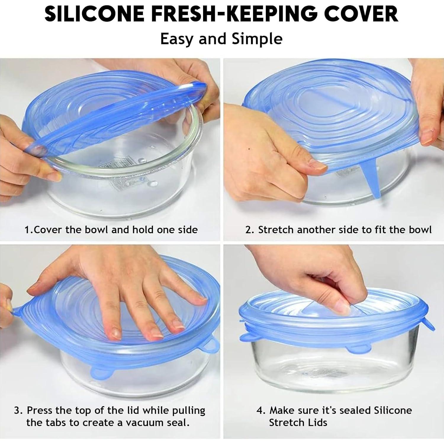 12 Tapas de Silicona Reutilizables GRITOSE para Alimentos