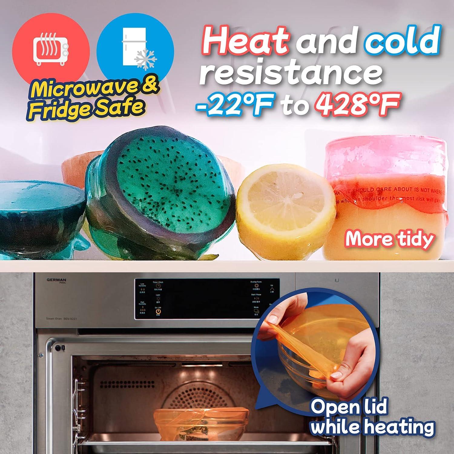 Tapa de Silicona DeliOne 6 Piezas Reutilizables para Alimentos