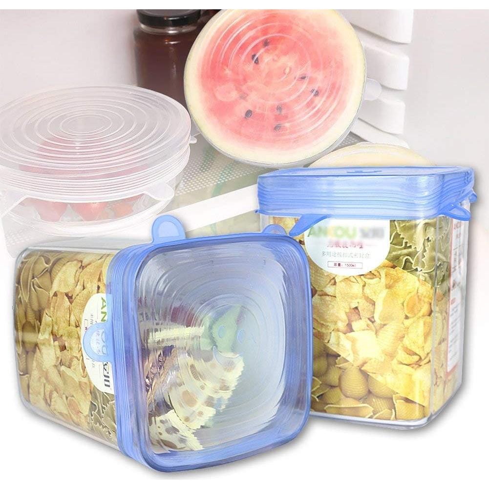 Tapas de Silicona Estirables YAZJIWAN 6 Piezas Azul