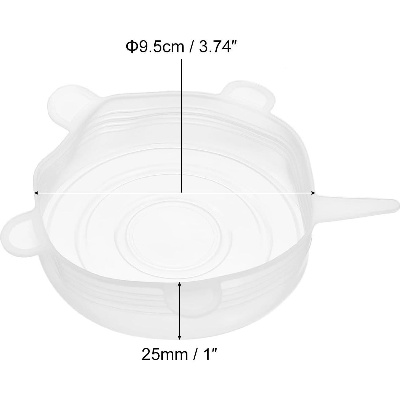 Tapa de Silicona Stretch uxcell, 4 Piezas 9.5cm Blanca