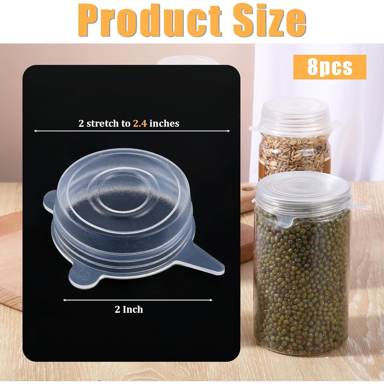 8 Tapas de Silicona Reutilizables Qianyu para Alimentos Frescos