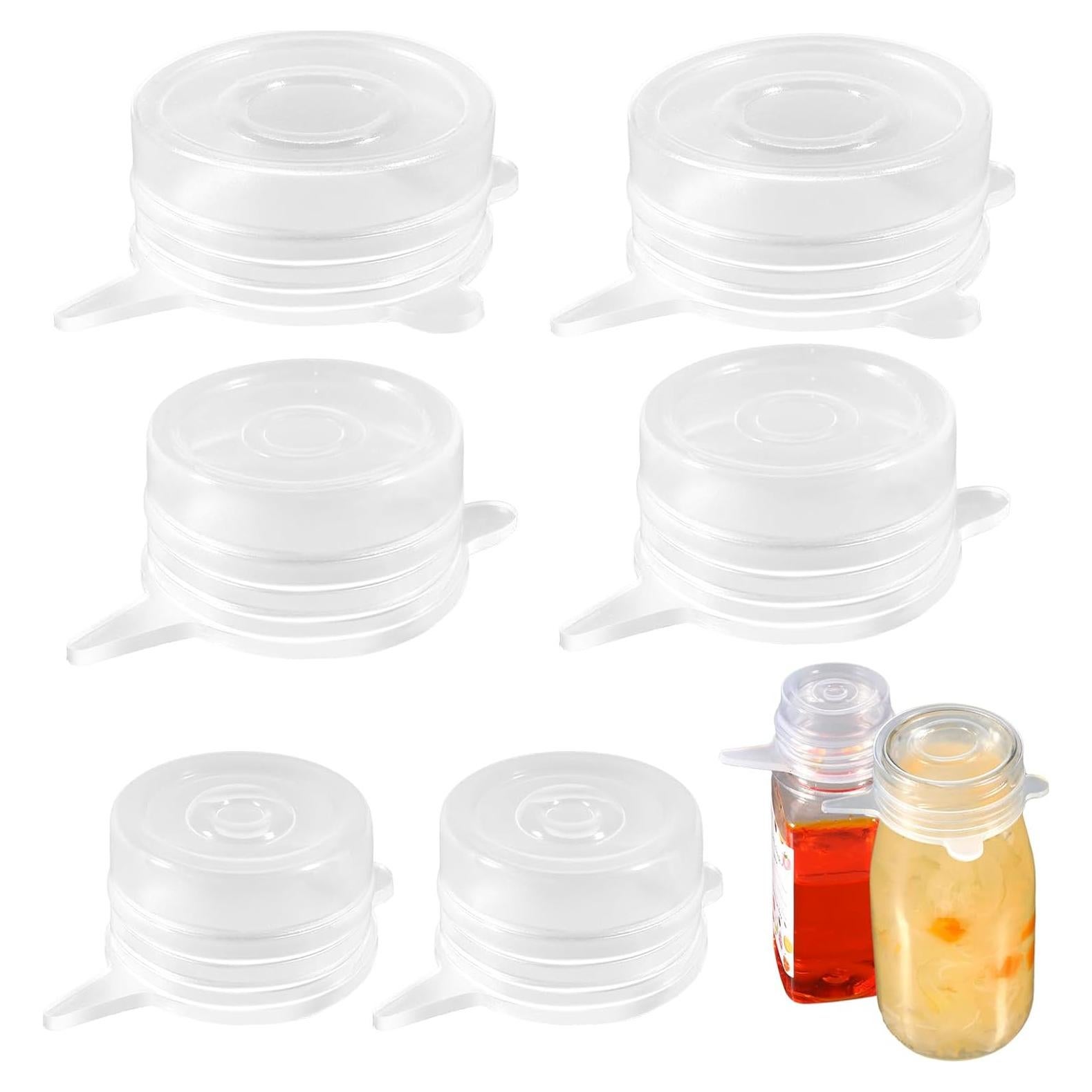 6 Tapas de Silicona Reutilizables SynHHergyx para Tarros 3-6 cm