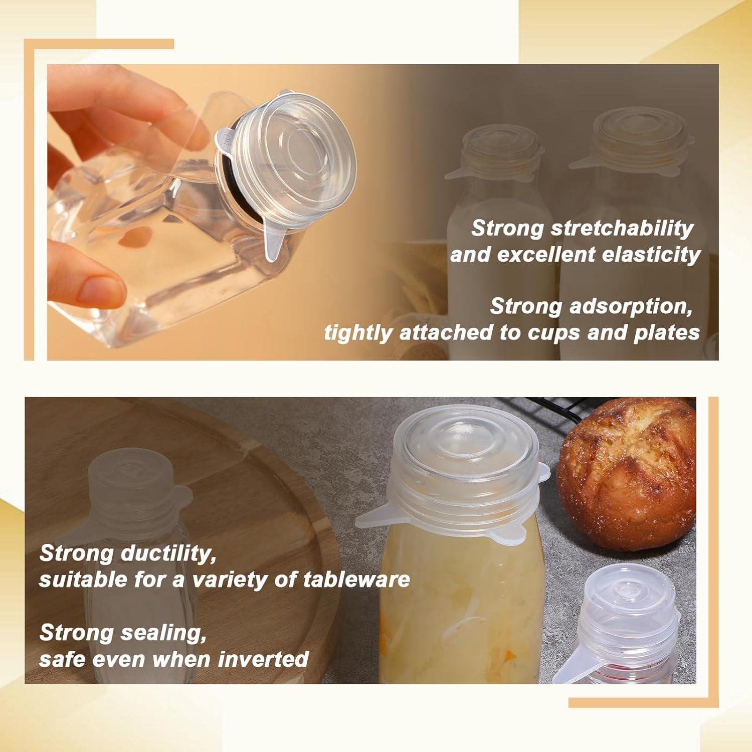 6 Tapas de Silicona Reutilizables SynHHergyx para Tarros 3-6 cm