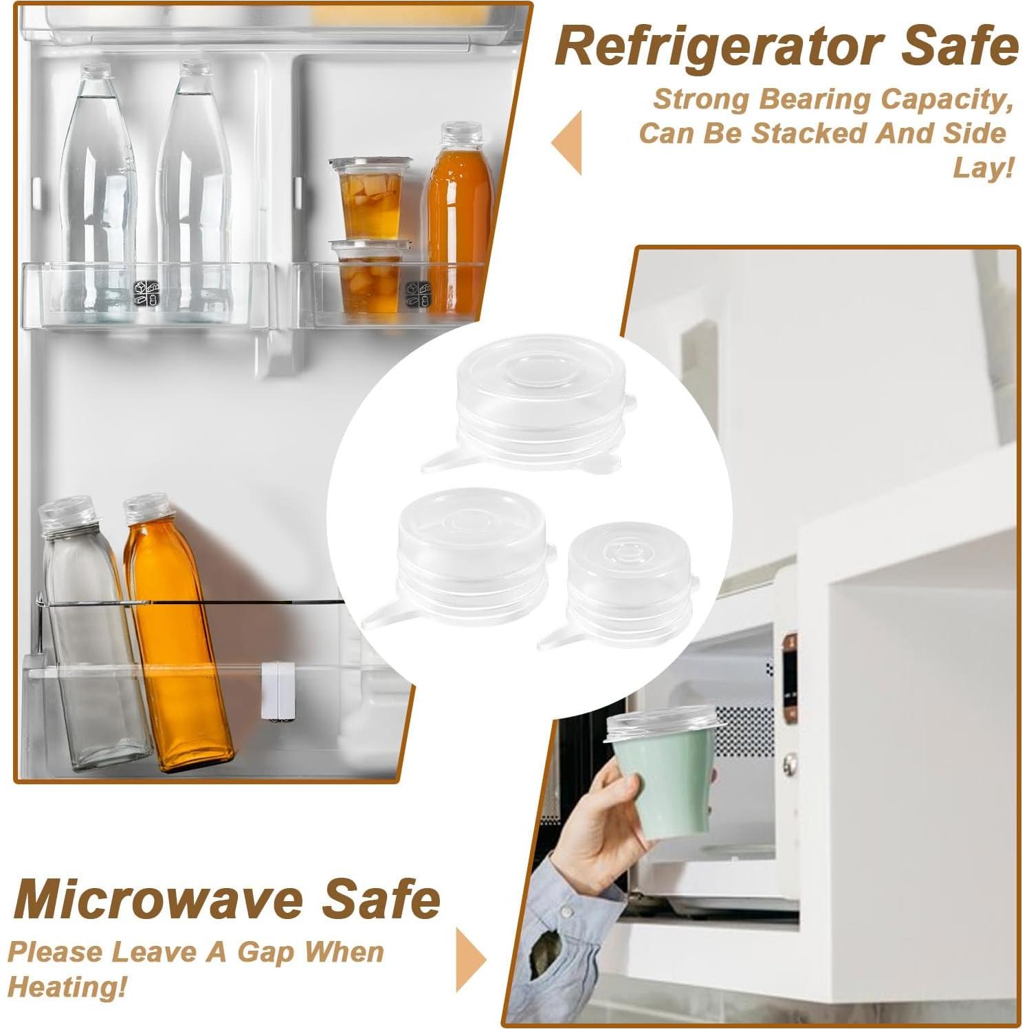 6 Tapas de Silicona Reutilizables SynHHergyx para Tarros 3-6 cm