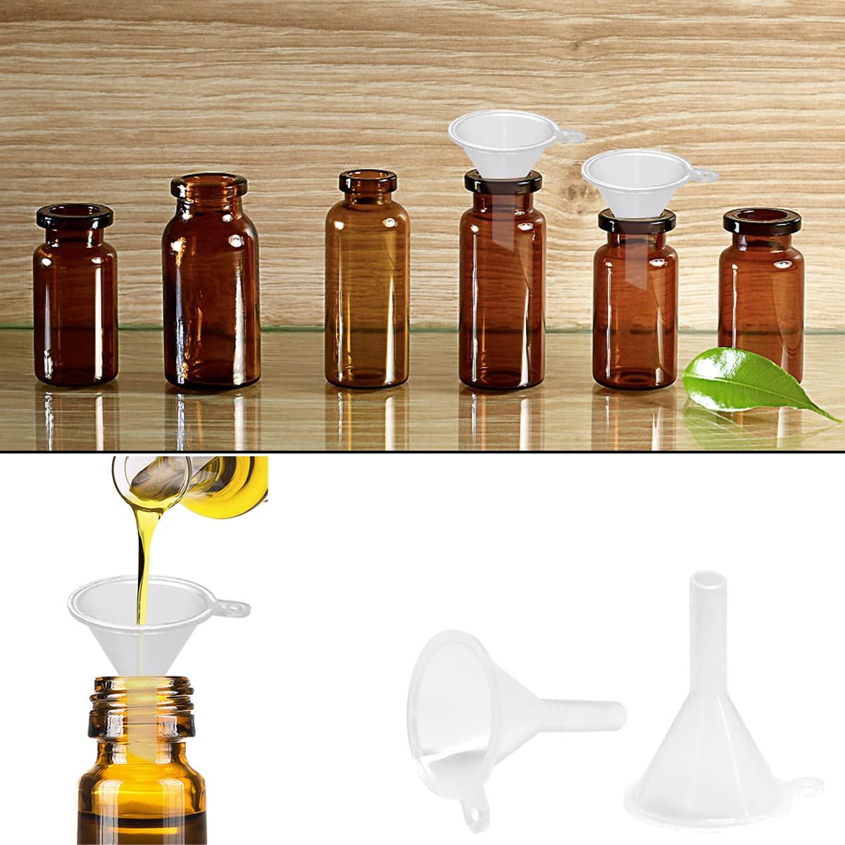 30 Mini Embudos de Plástico Transparente para Cocina y Laboratorio