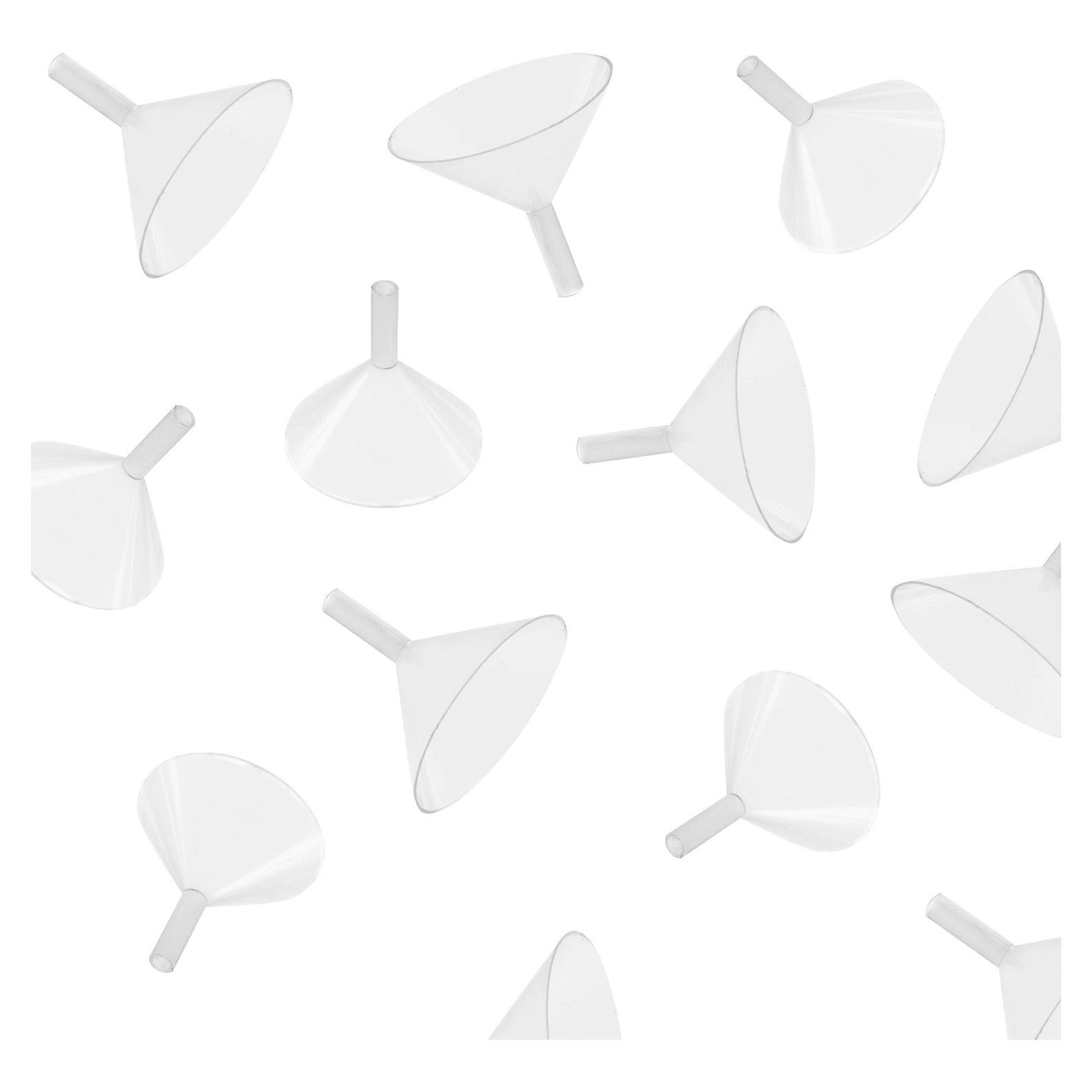 Pequeños Embudos de Plástico Transparente Super Z Outlet - Paquete de 12