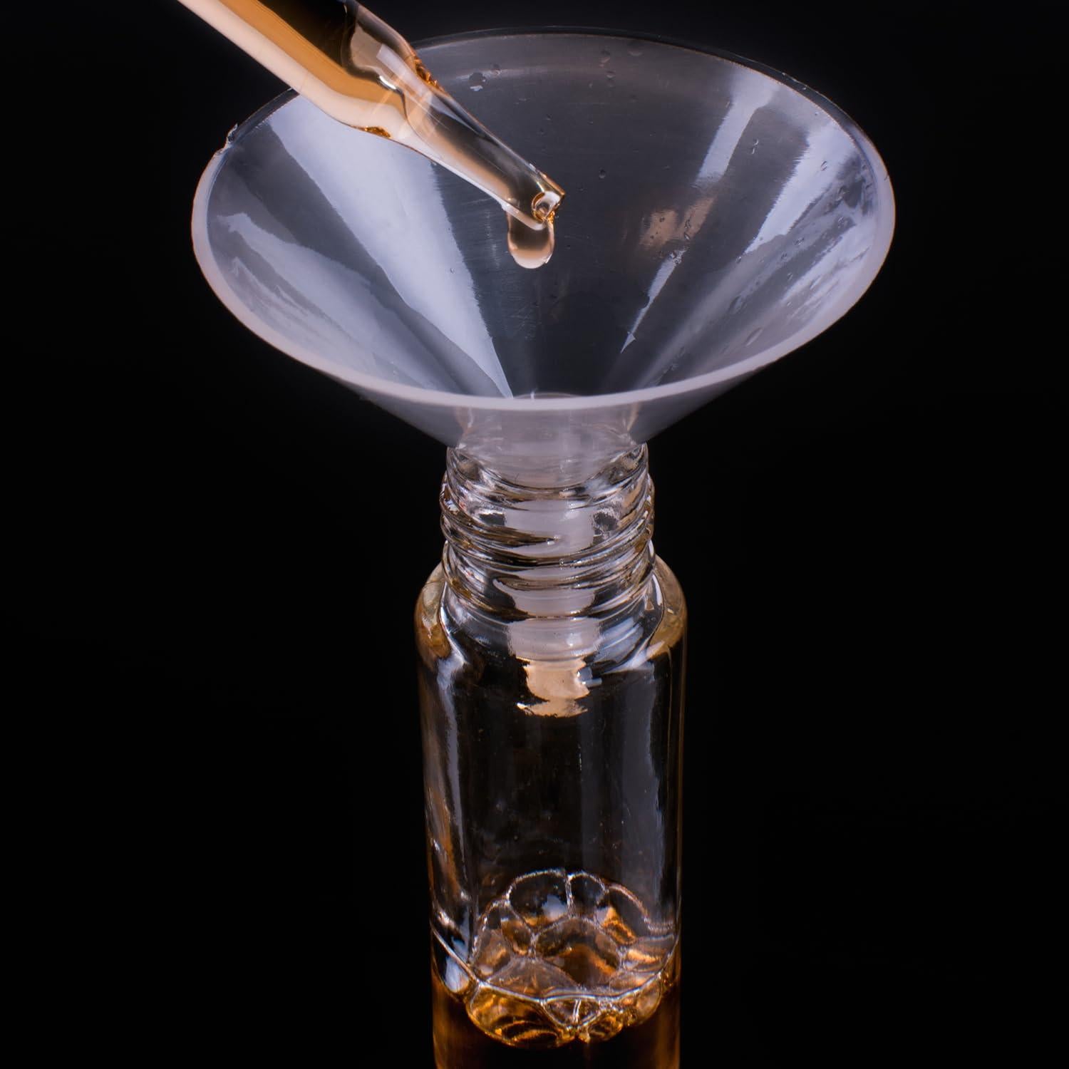 Pequeños Embudos de Plástico Transparente Super Z Outlet - Paquete de 12