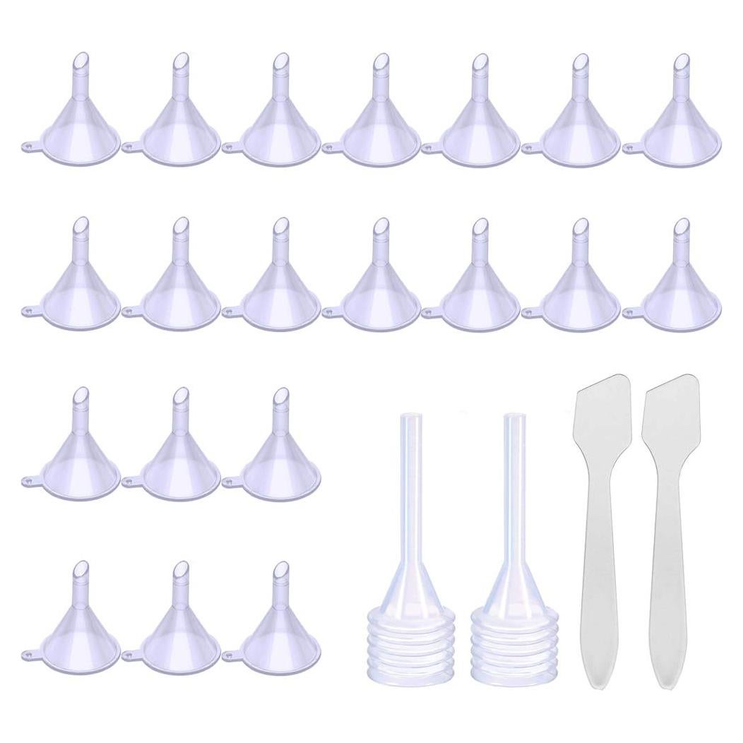 Paquete de 20 Mini Embudos Plástico CKANDAY con Pipetas y Cucharas