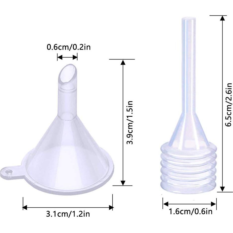 Paquete de 20 Mini Embudos Plástico CKANDAY con Pipetas y Cucharas