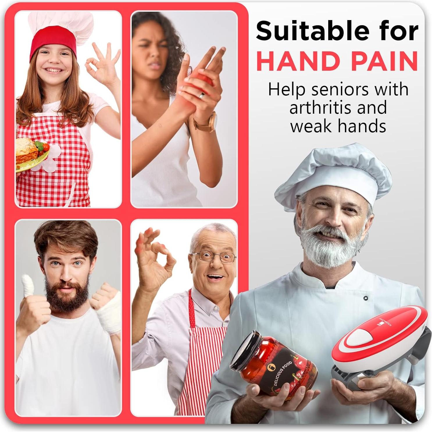 Abridor Eléctrico de Frascos Kitchek Shop KC13 - Ligero y Automático