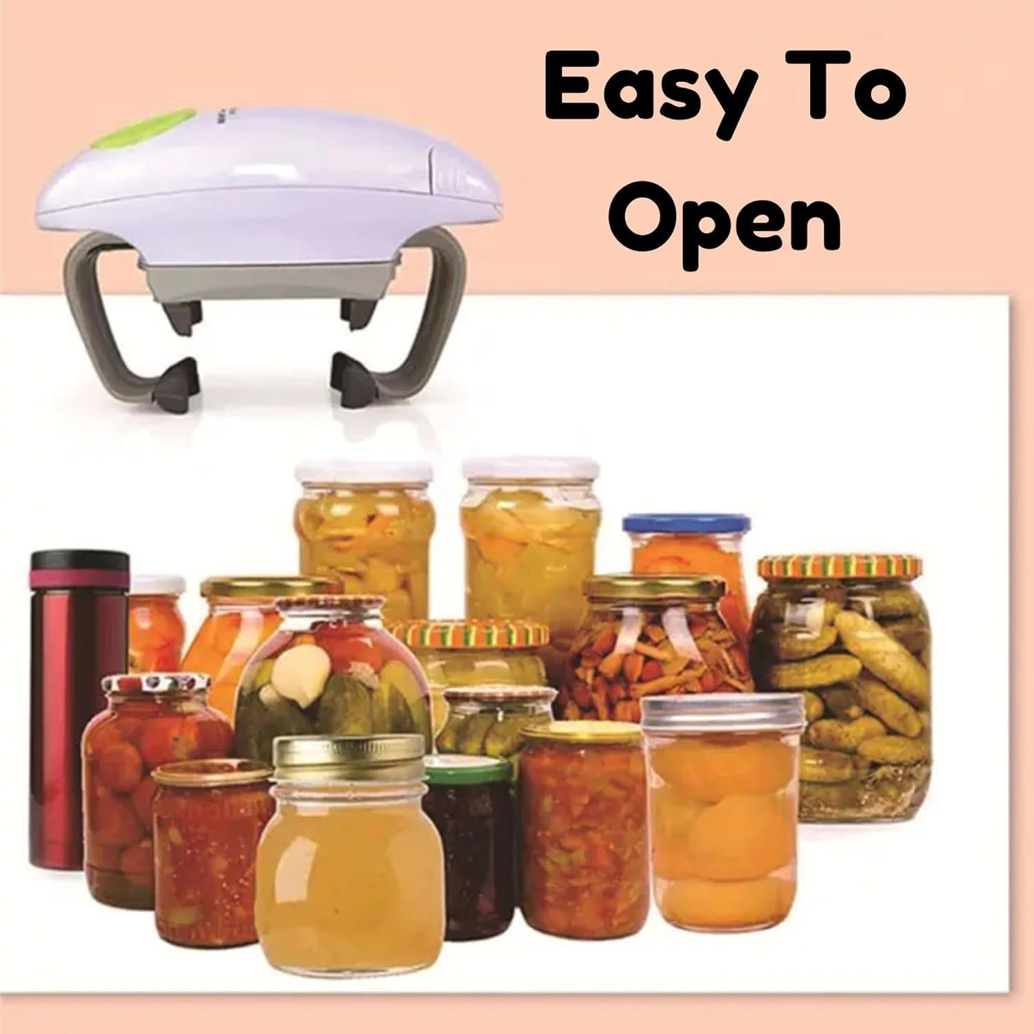 Abrebotellas Eléctrico HorizonMart – Automático para Tarros