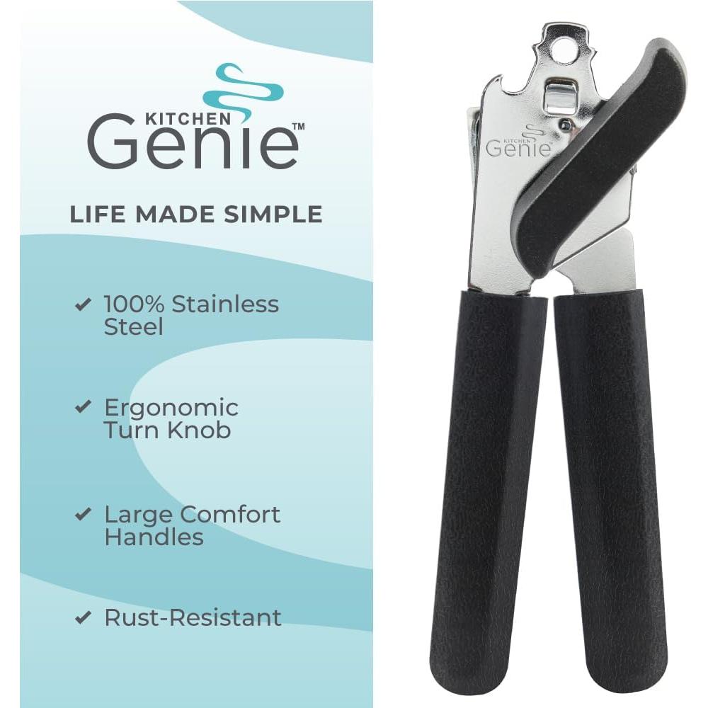 Abrelatas Manual Kitchen Genie de Acero Inoxidable 19cm
