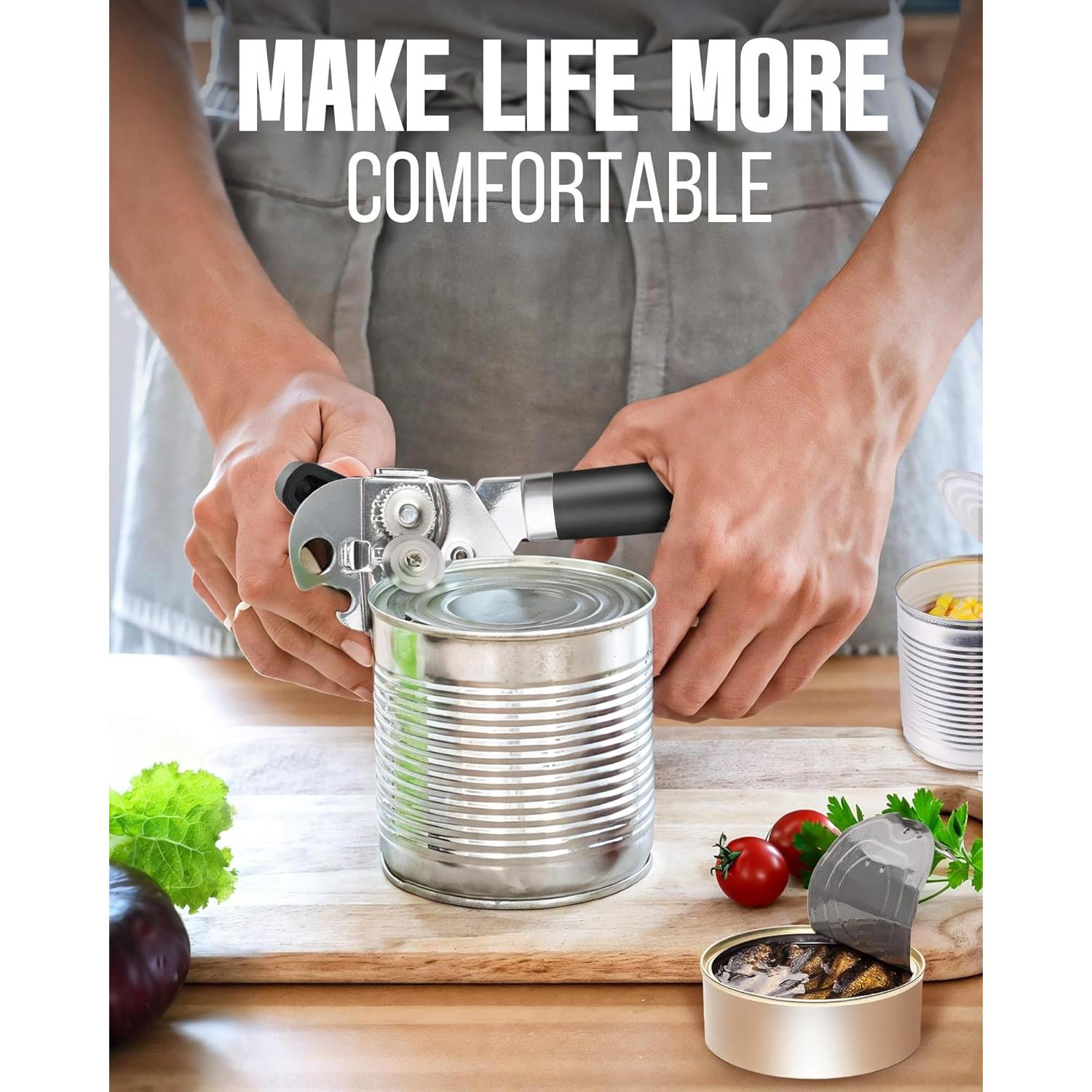 Abrelatas Manual PUPTILY Multifuncional de Acero Inoxidable