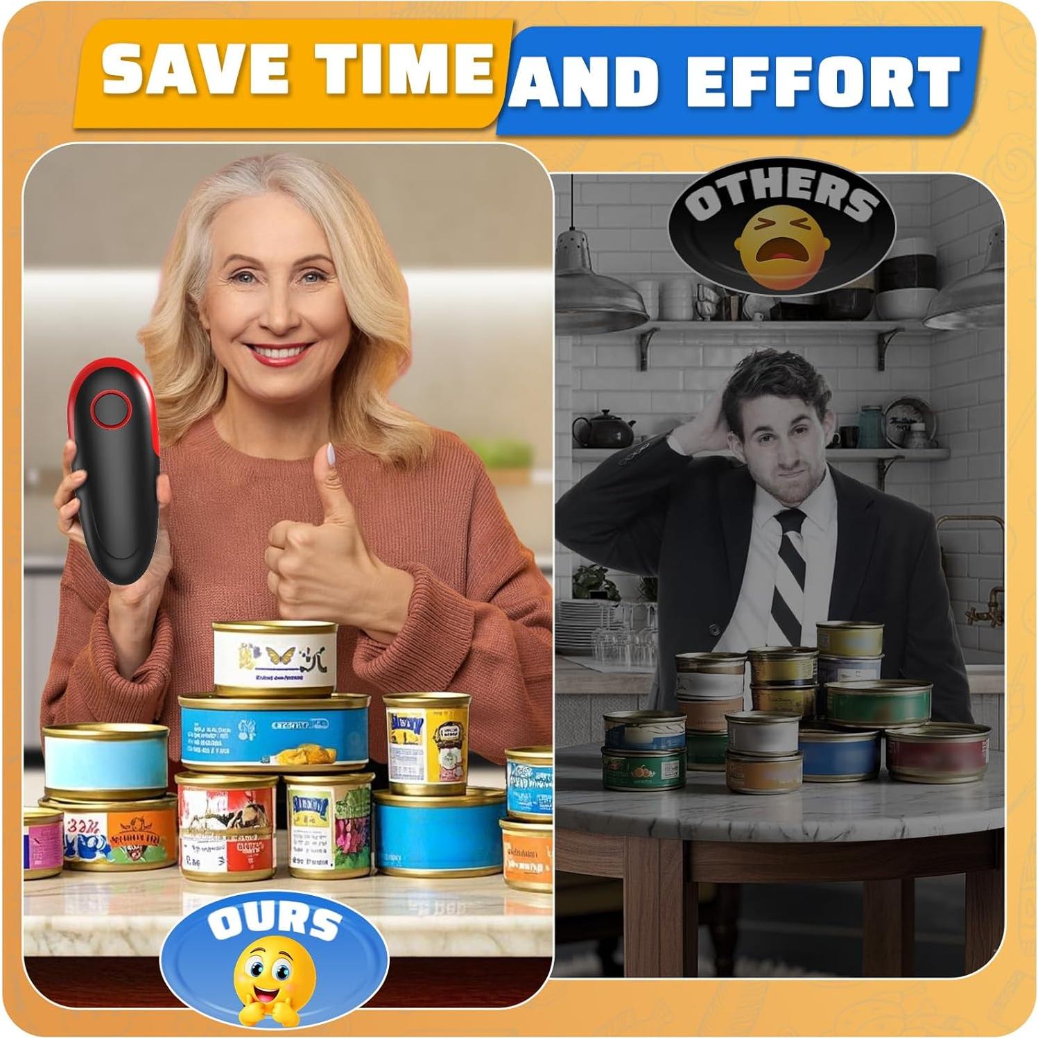 Abrelatas Eléctrico PatiBooo Automático 21.3x9.7cm Sin Bordes Afilados