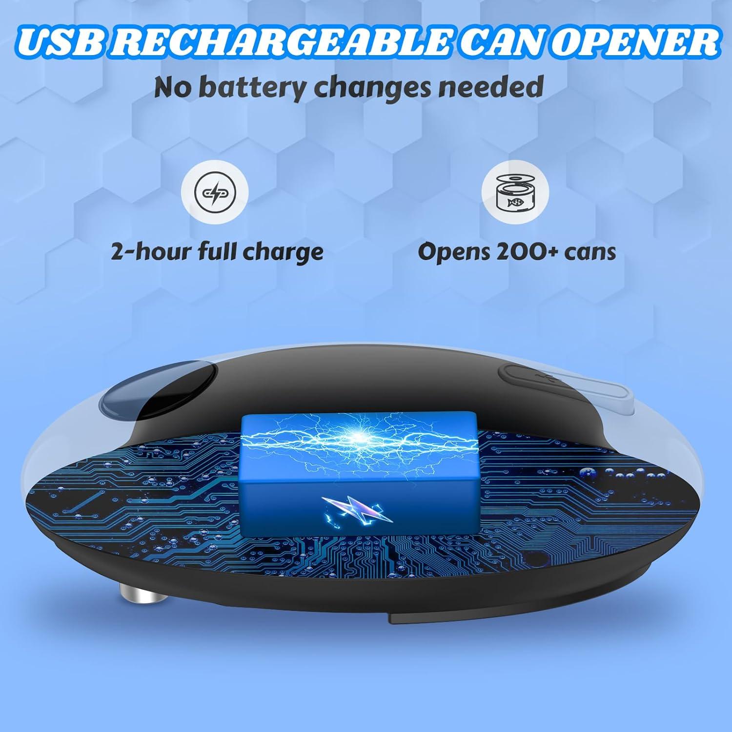 Abrelatas Eléctrico CEVING ECO-01 Recargable USB Automático