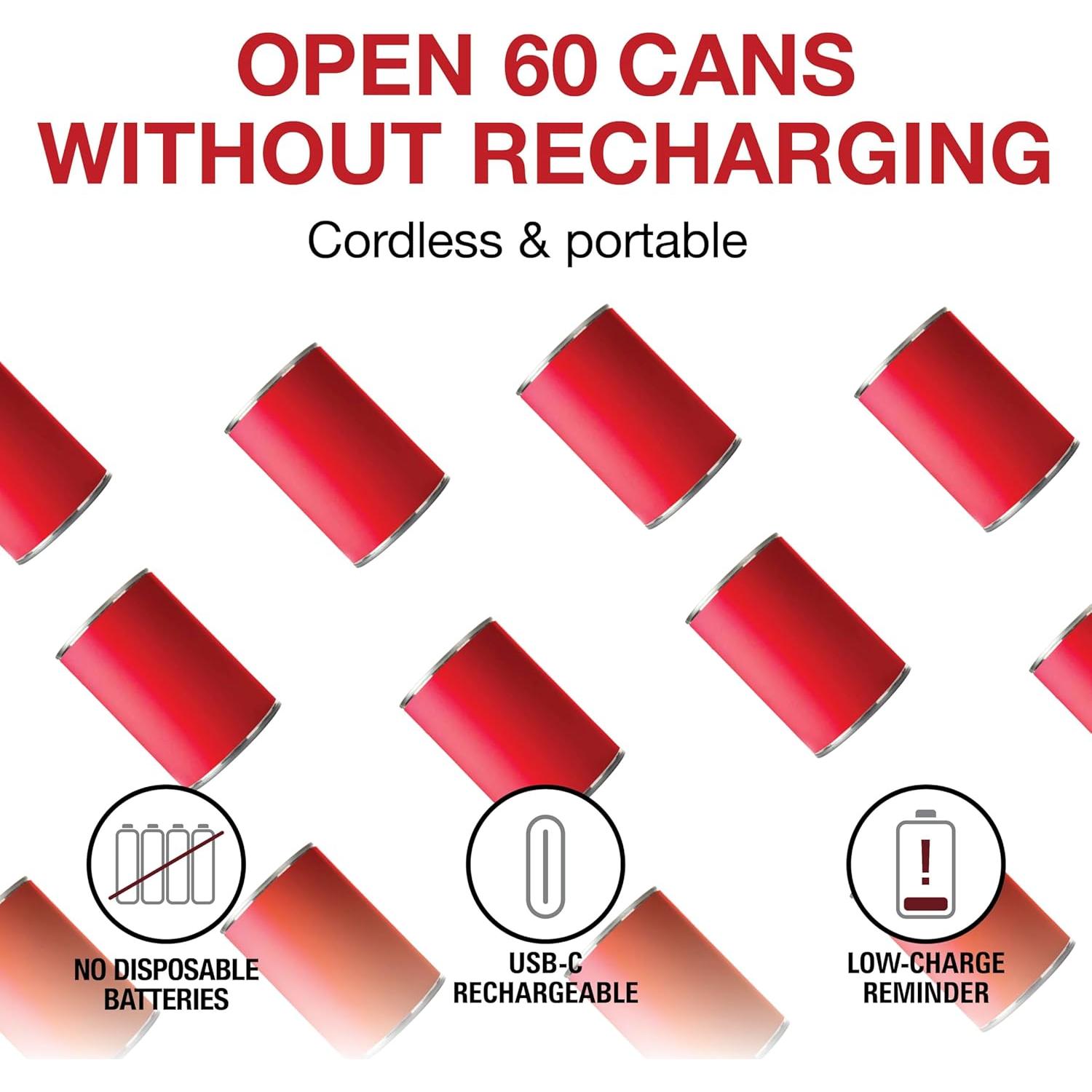 Abridor de Latas Eléctrico Proctor Silex 76505 Inalámbrico Rojo