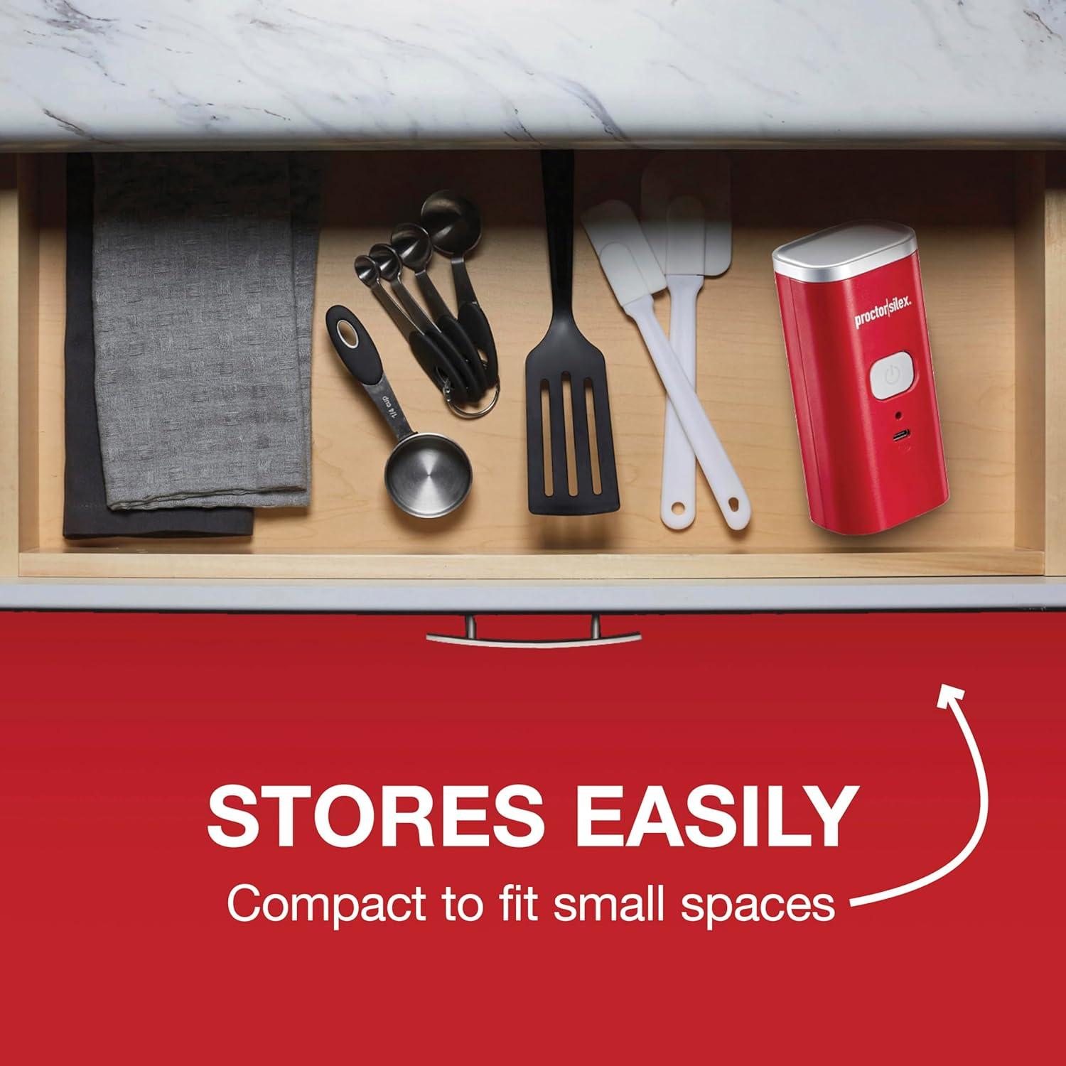 Abridor de Latas Eléctrico Proctor Silex 76505 Inalámbrico Rojo