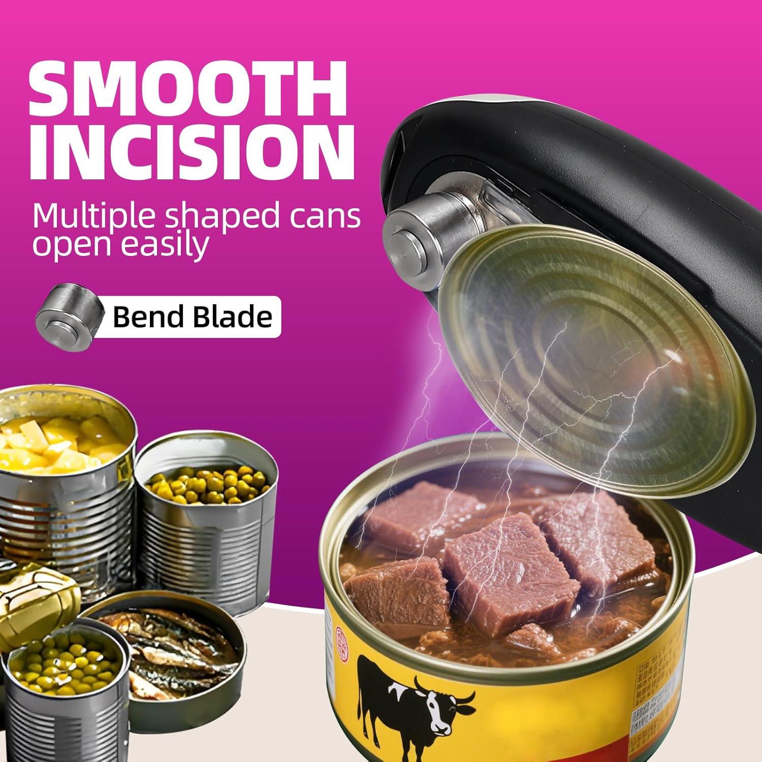 Abrelatas Eléctrico Automático AREYCVK Negro y Blanco