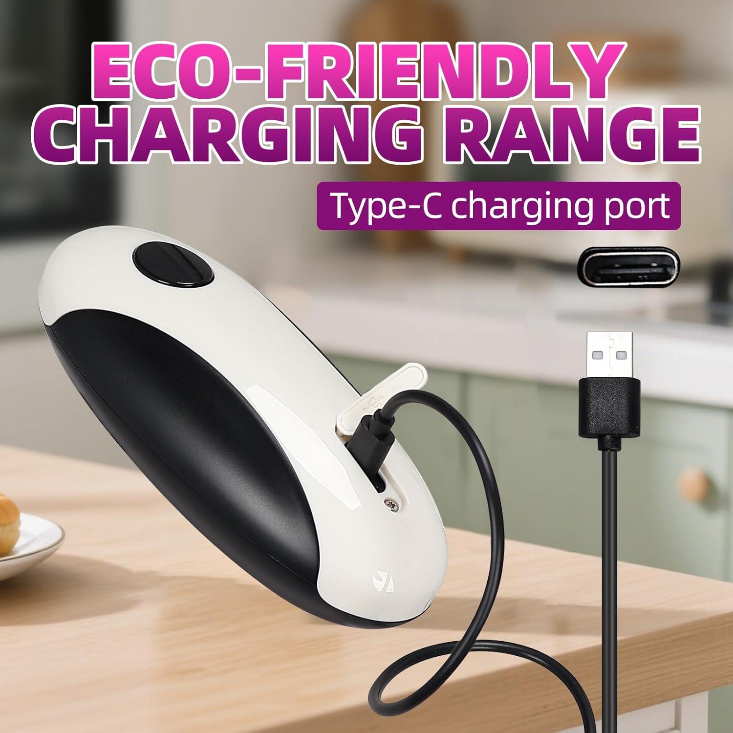 Abrelatas Eléctrico Automático AREYCVK Negro y Blanco