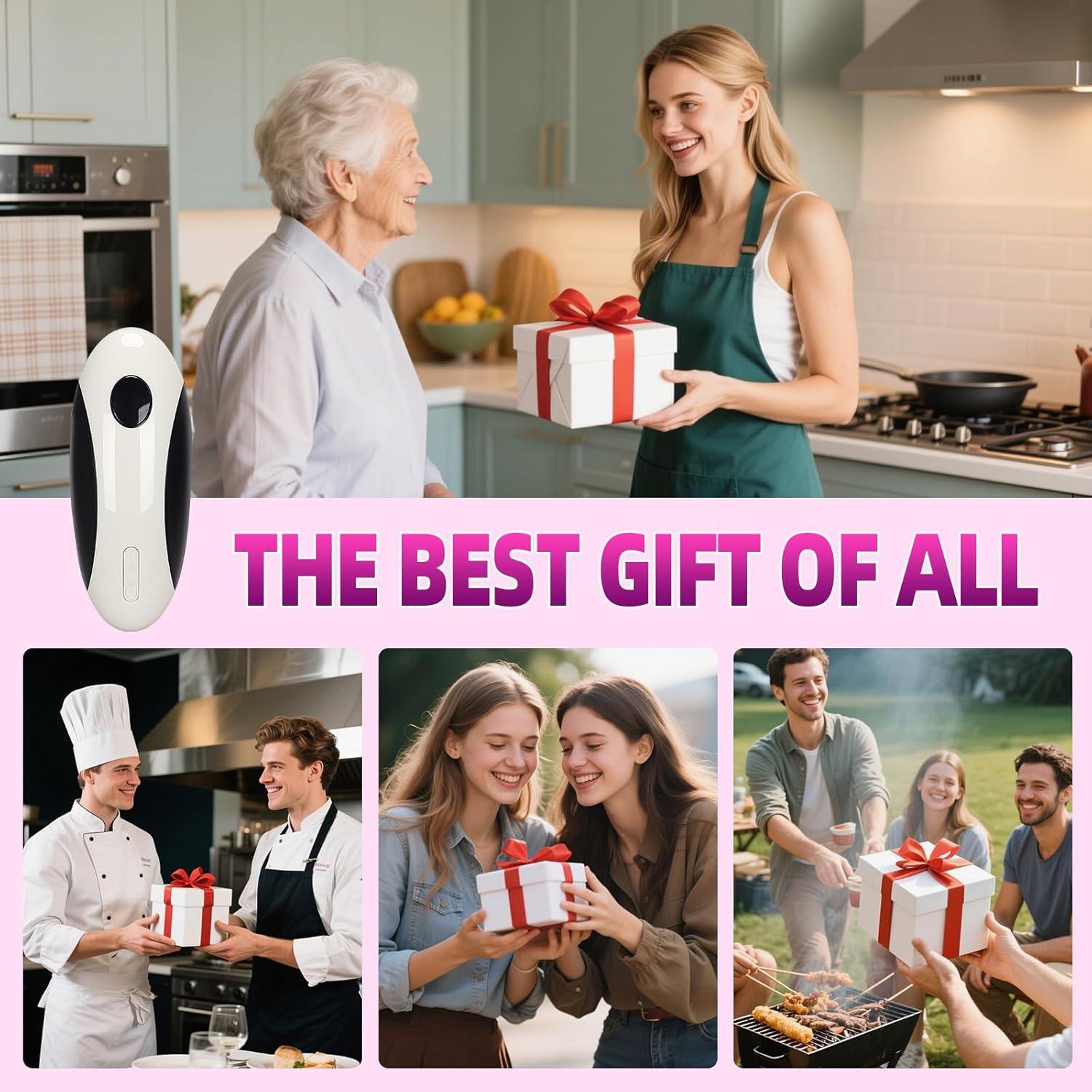 Abrelatas Eléctrico Automático AREYCVK Negro y Blanco