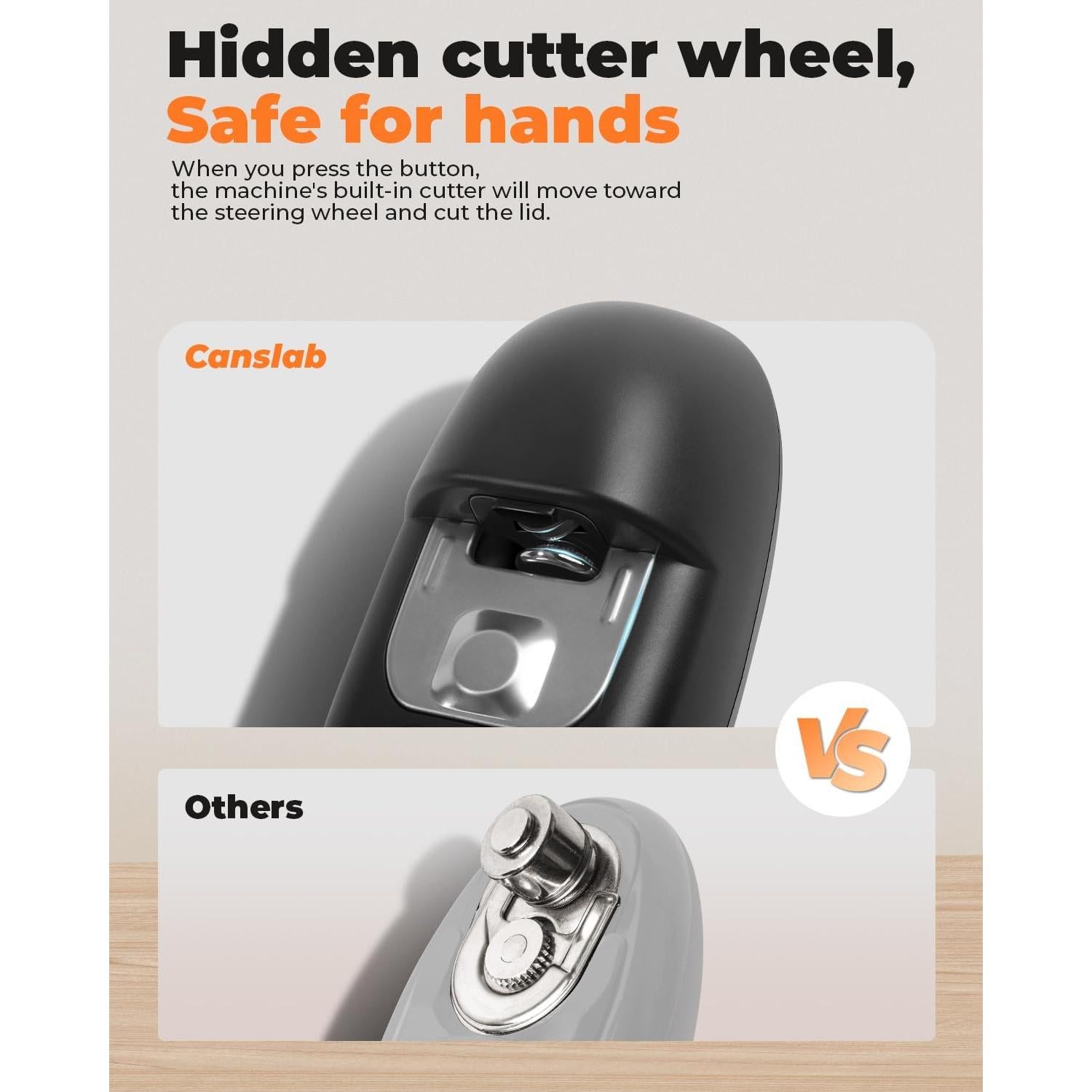 Abrelatas Eléctrico Canslab Ultrablade Recargable 10W Negro