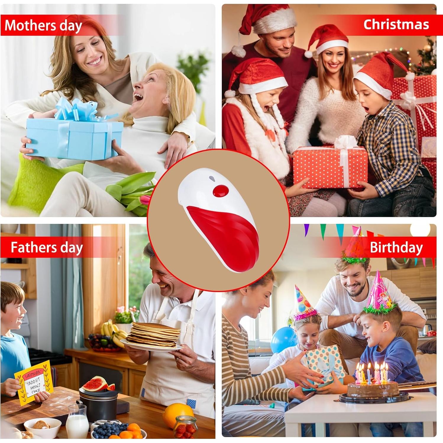 Abrelatas Eléctrico Harnyles Automático Rojo 170g Acero Inoxidable