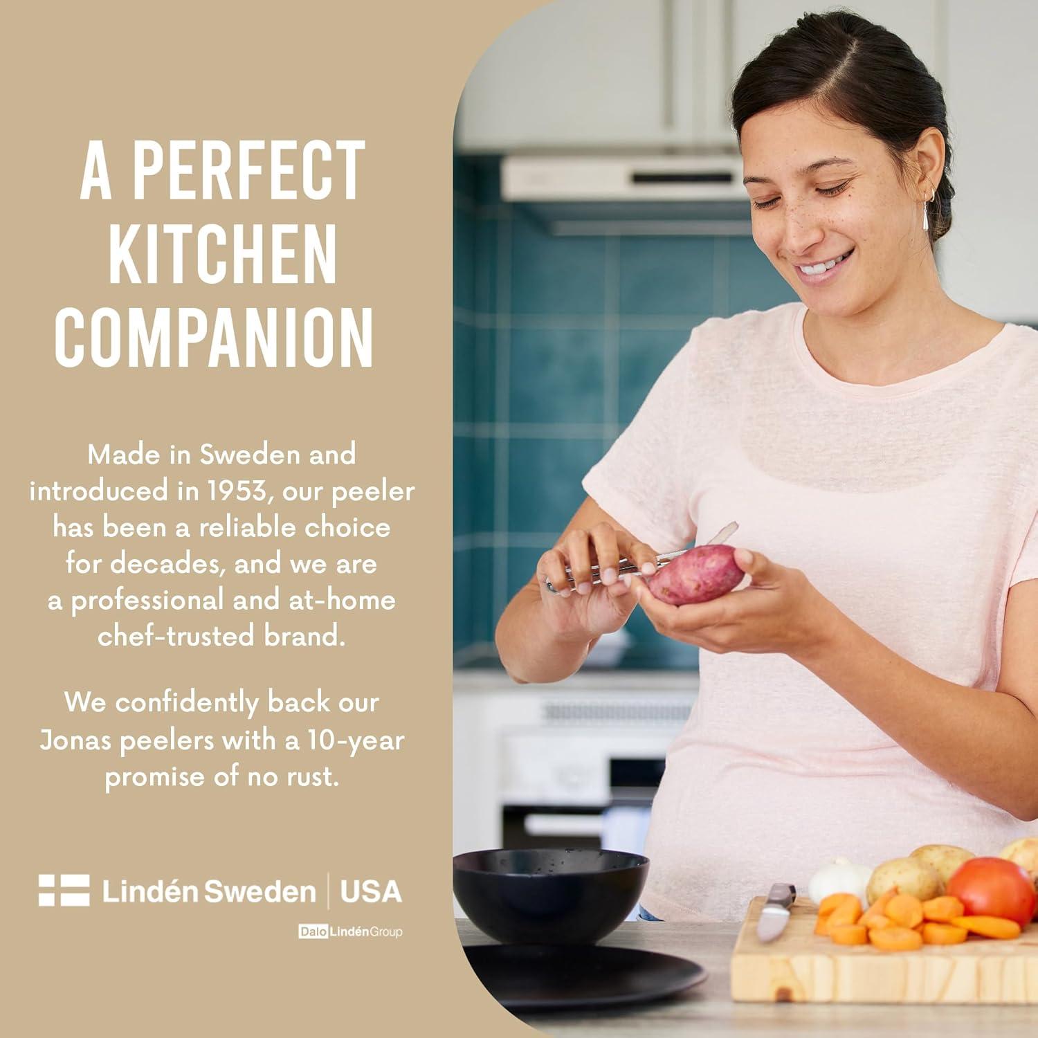 Pelador de Verduras Ergonómico Linden Sweden 22.23cm Acero Inoxidable