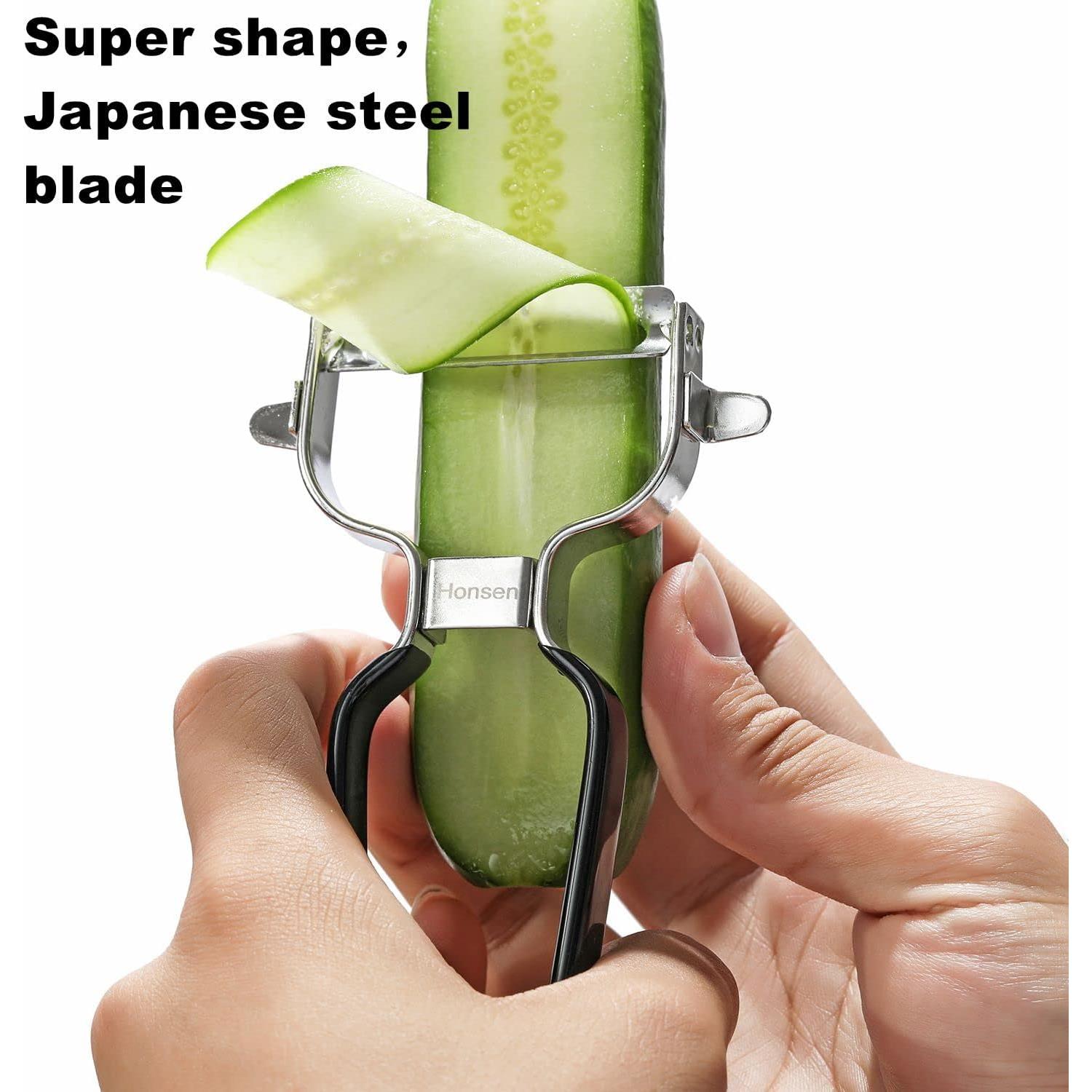Pelador de Verduras Honsen Afilado Acero Inoxidable Ergonómico