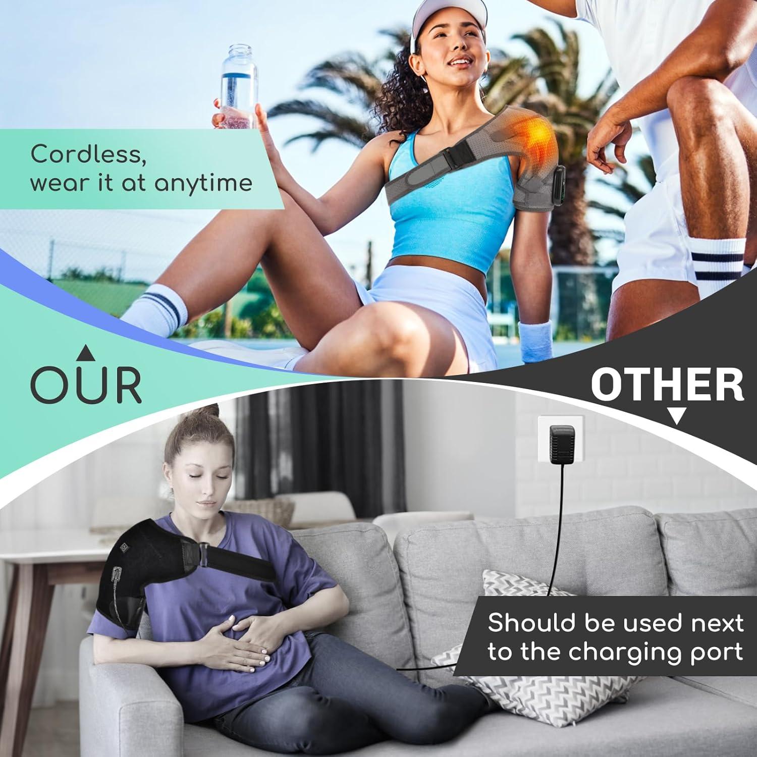 Faja Calentada Inalámbrica DeMoce para Hombros 3 Niveles