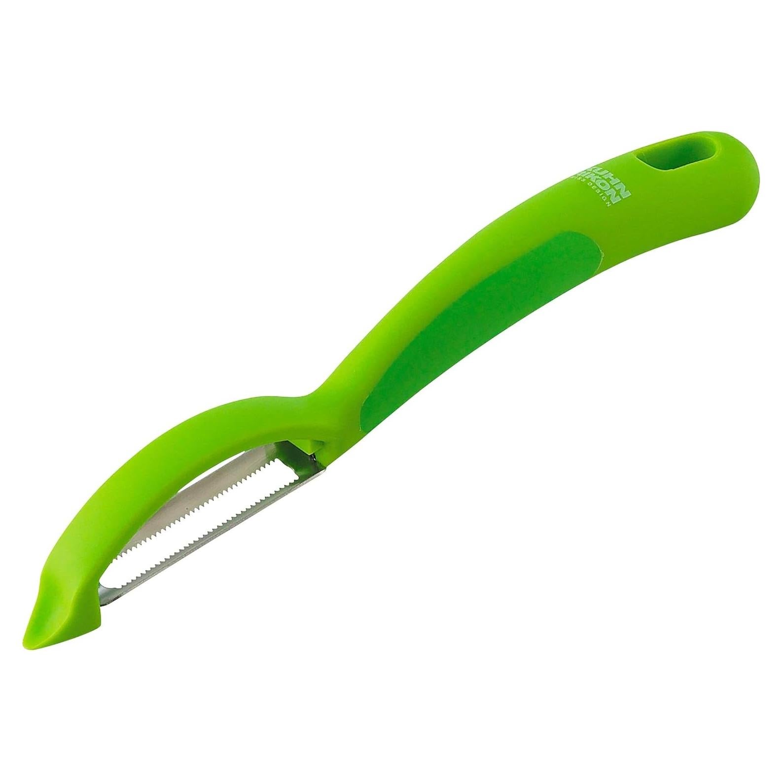 Pelador Serrado Kuhn Rikon Piranha 18.4 cm Verde Ergonómico