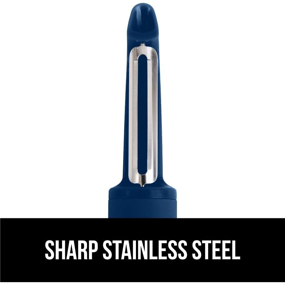 Pelador de Verduras Gorilla Grip Acero Inoxidable Azul