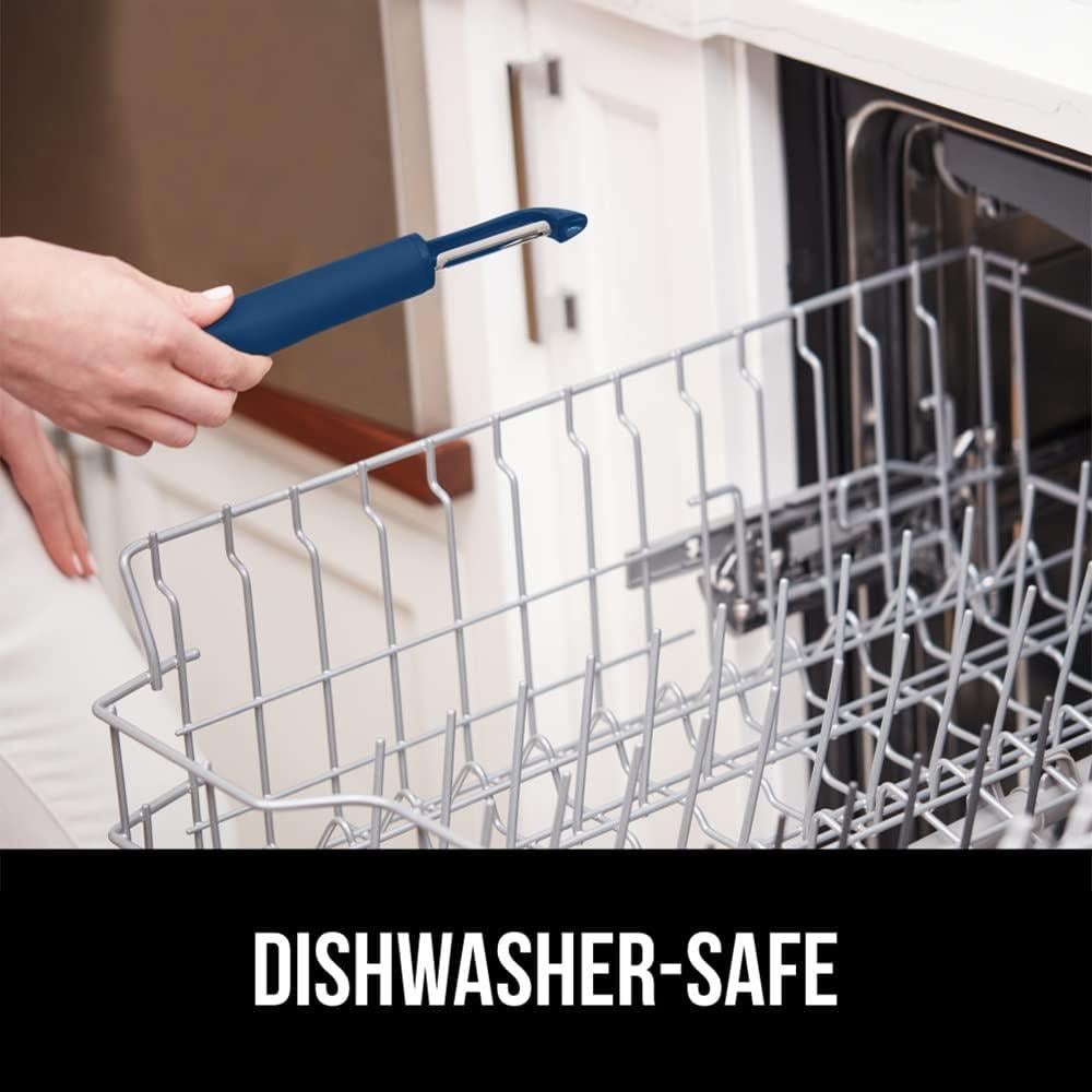 Pelador de Verduras Gorilla Grip Acero Inoxidable Azul