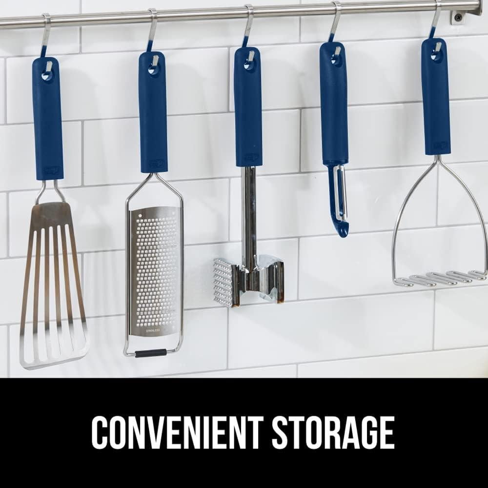 Pelador de Verduras Gorilla Grip Acero Inoxidable Azul