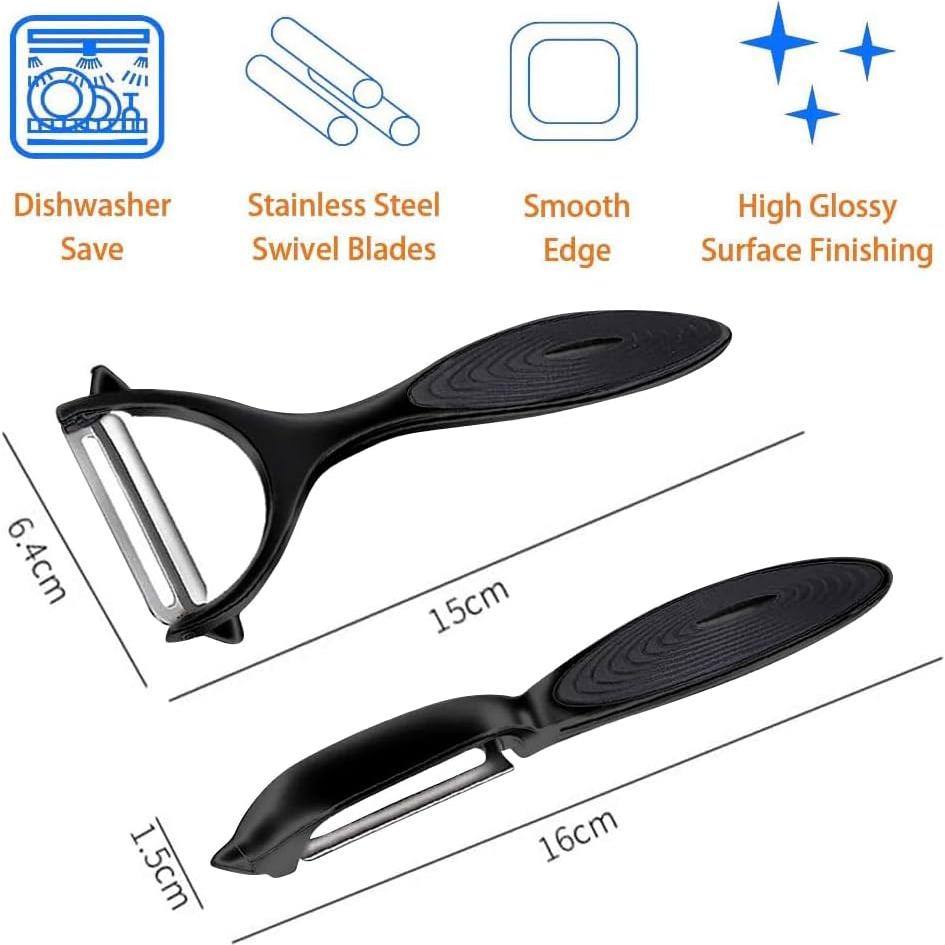 Juego de Peladores de Verduras Marouom - Acero Inoxidable 2 Piezas