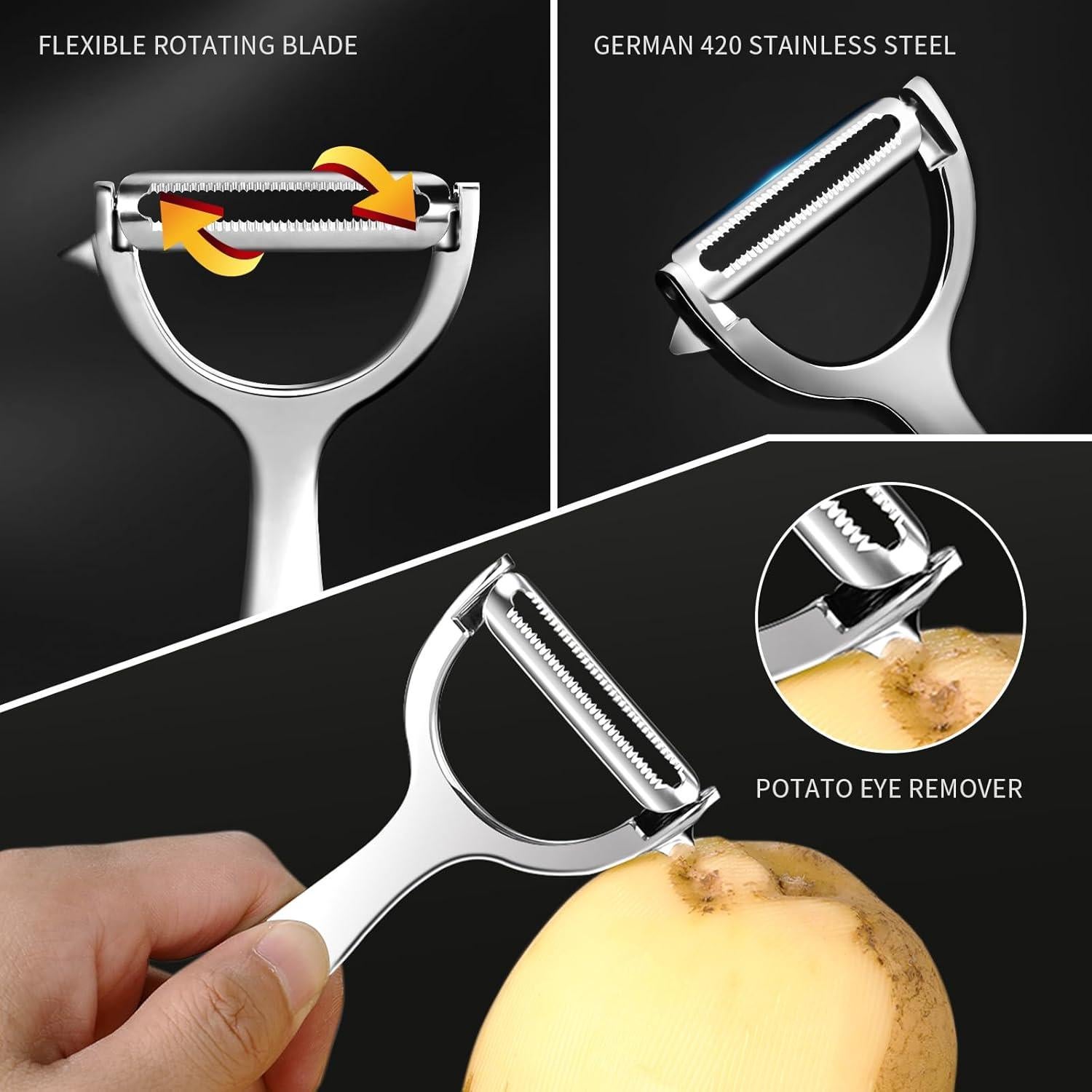 Pelador de Verduras MAD SHARK Acero Inoxidable Ultra Afilado