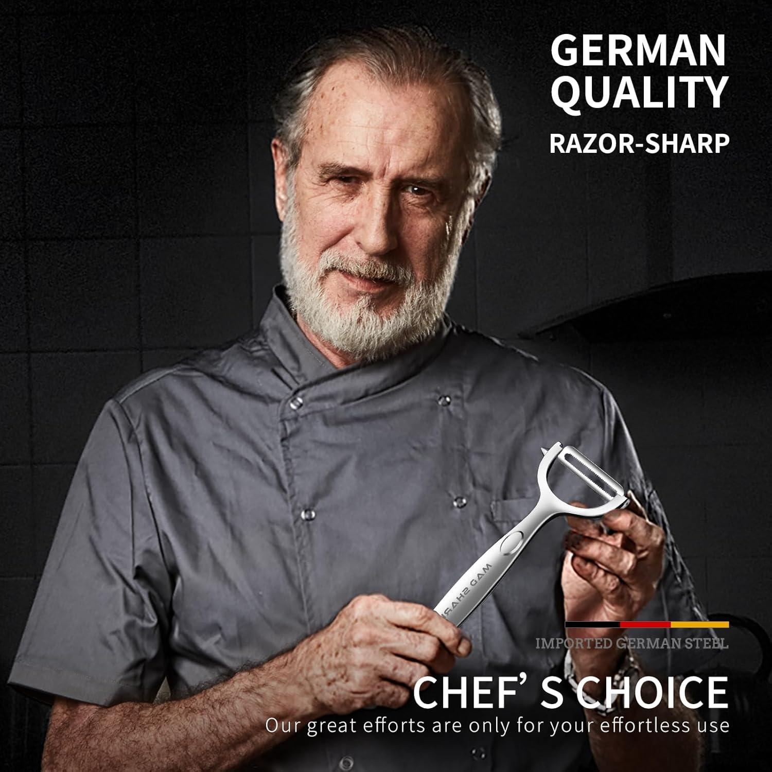 Pelador de Verduras MAD SHARK Acero Inoxidable Ultra Afilado